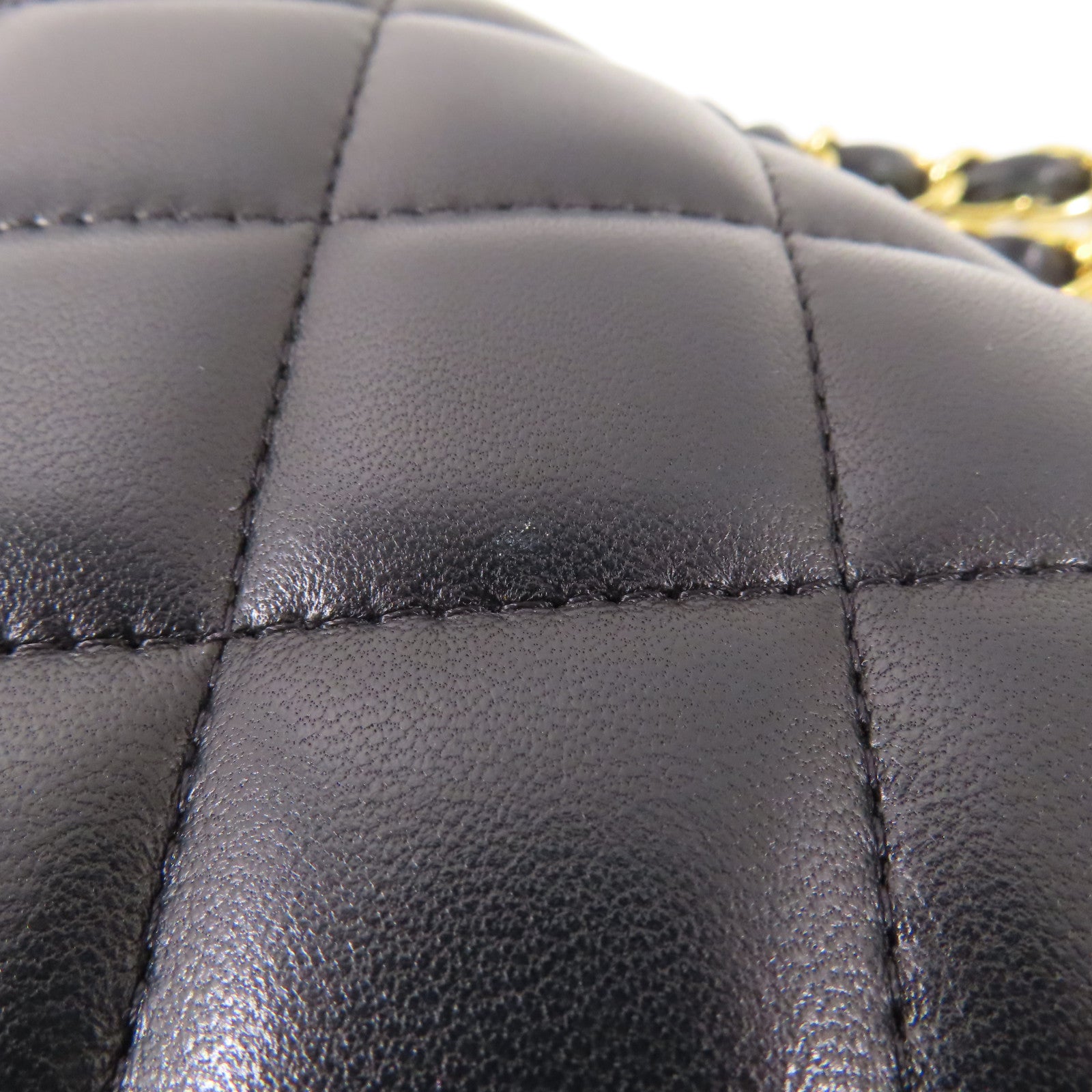 CHANEL 羊皮皮革Large Classic金扣鏈帶肩背袋