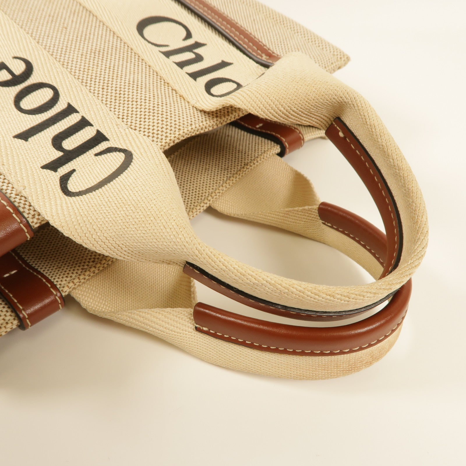 Chloe 【激減優惠】帆布Woody Tote Bag Small手挽袋