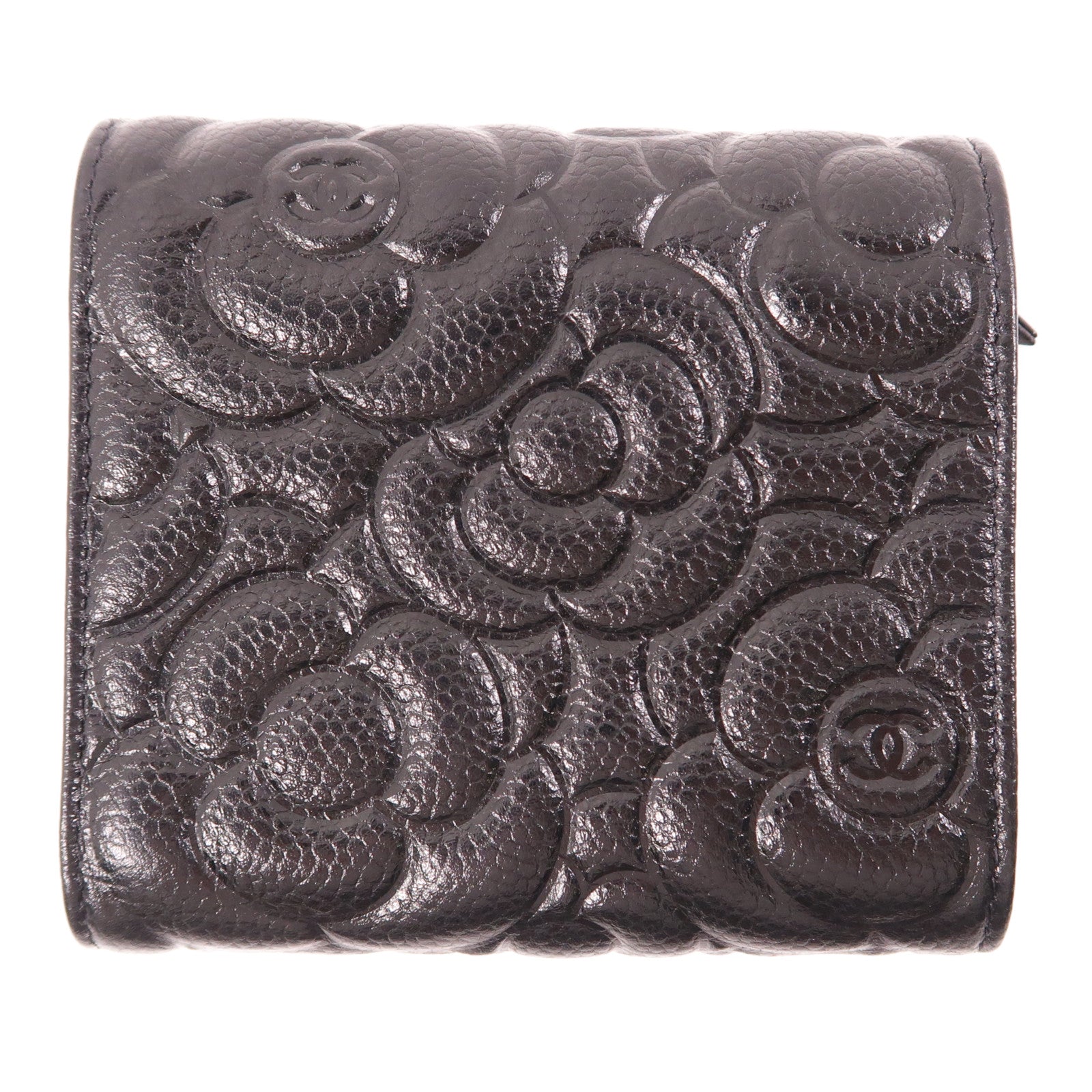 CHANEL 牛皮皮革Wallet金扣錢包