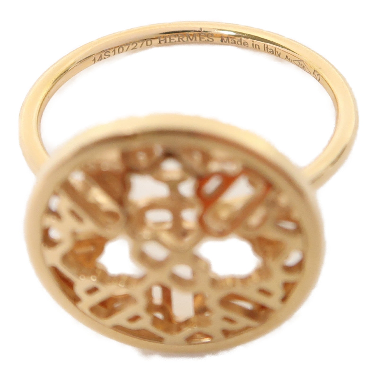 HERMES 【激減優惠】18K玫瑰金Chaine D'Ancre Passerelle Ring戒指US#5.75