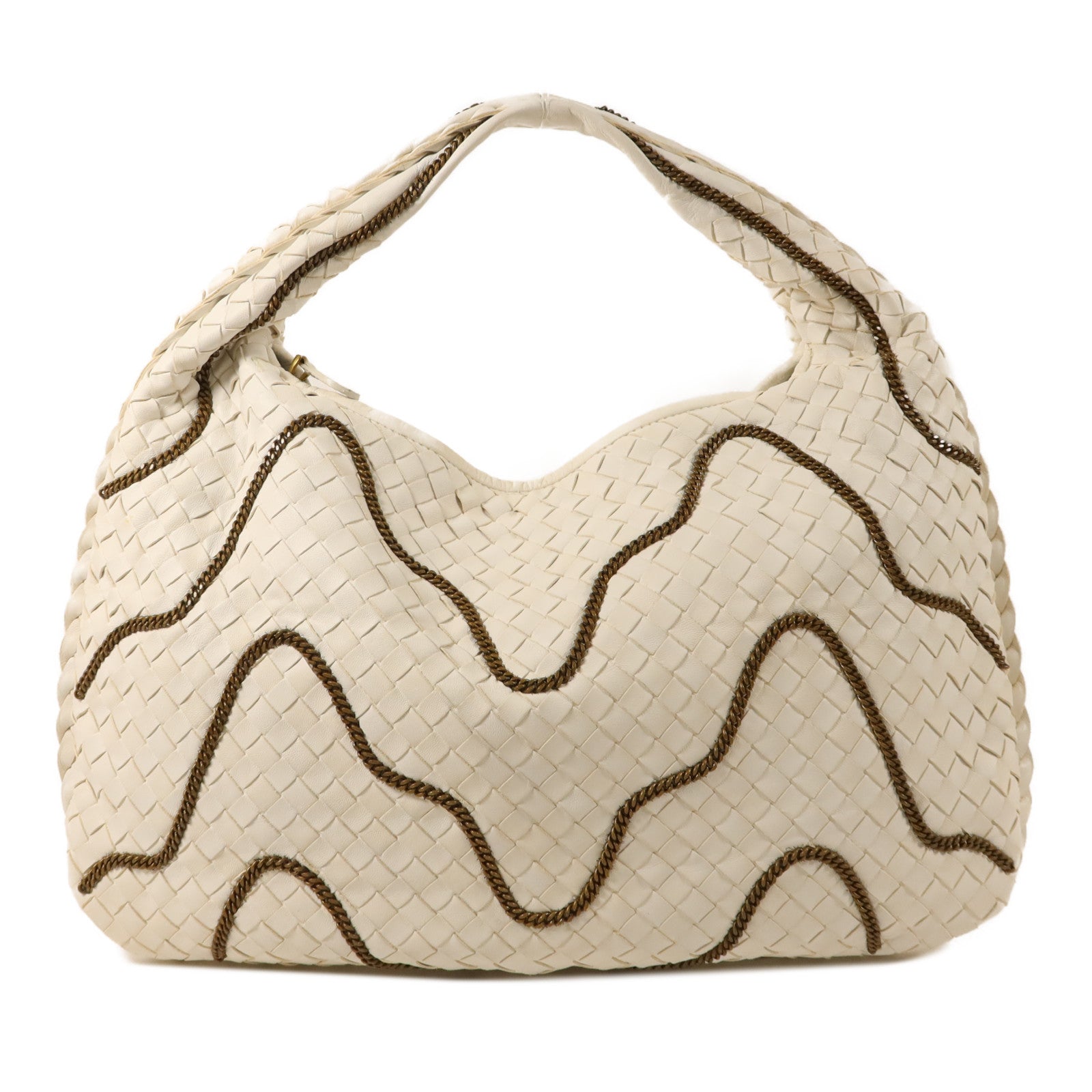 BOTTEGA VENETA 羊皮皮革Hobo Bag金扣肩背袋