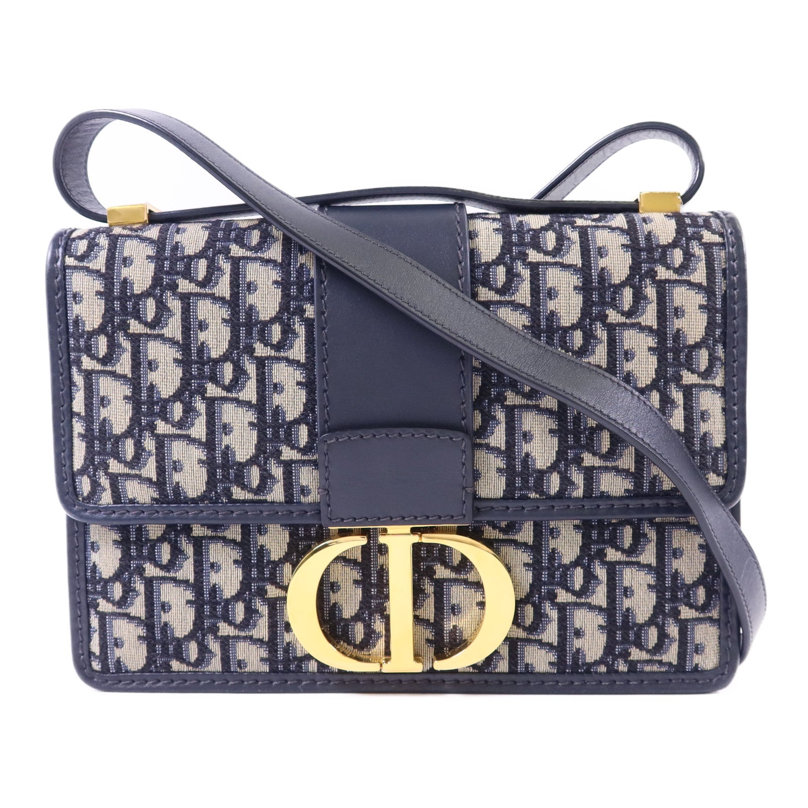 Dior 帆布Montaigne 30 Shoulder Bag金扣肩背袋