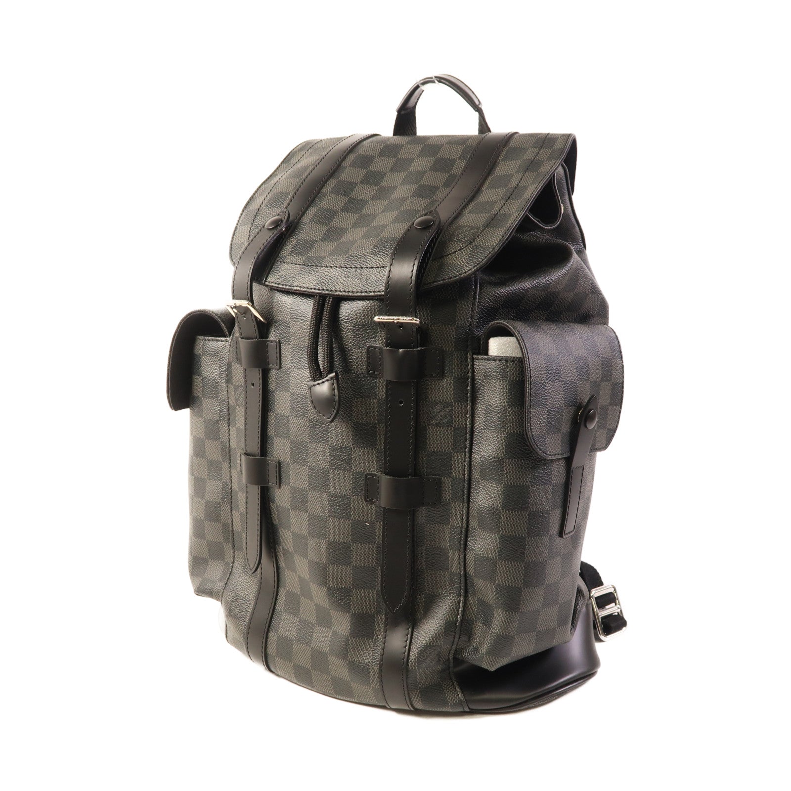 LOUIS VUITTON LV SHW Christopher MM Backpack N41379 Damier Graphite Black
