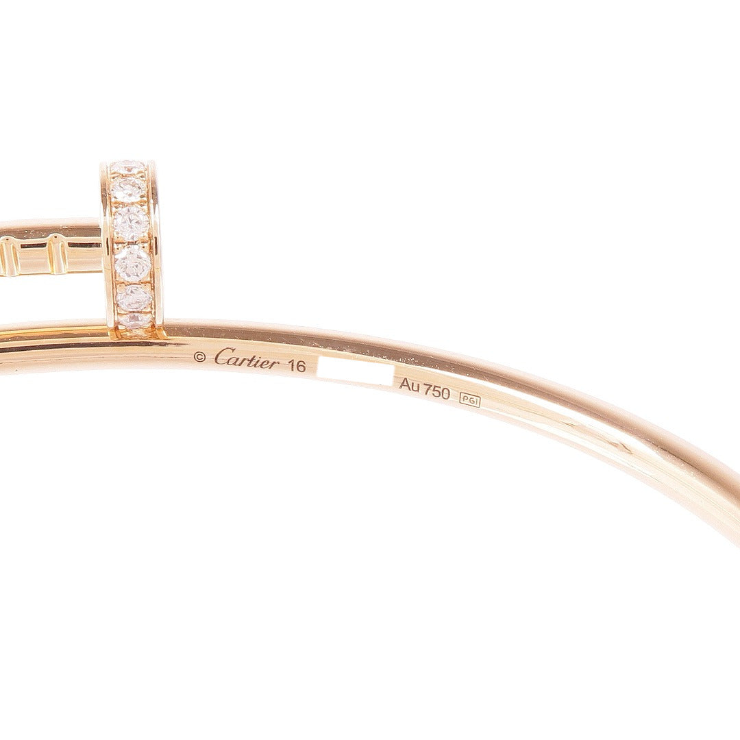 CARTIER 18K玫瑰金Juste Un Clou Bracelet鑽石手鐲Cartier#16