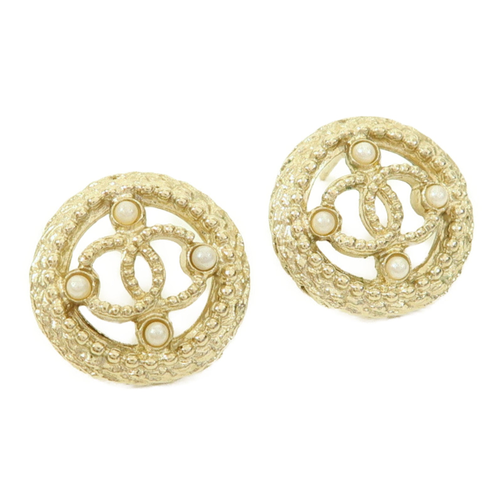 CHANEL 金屬Earrings耳環金色
