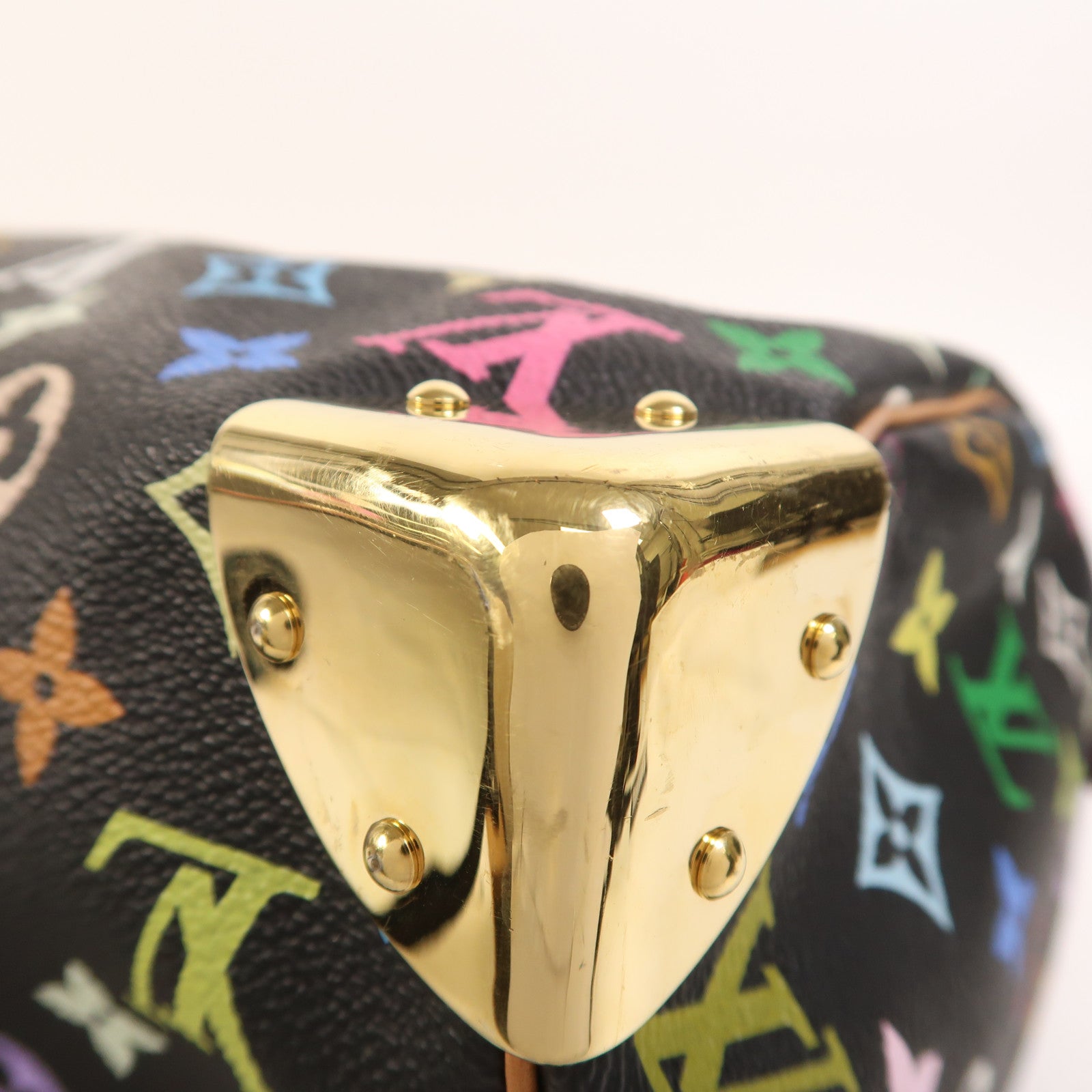 LOUIS VUITTON Monogram Multicolore Speedy 30金扣手挽袋
