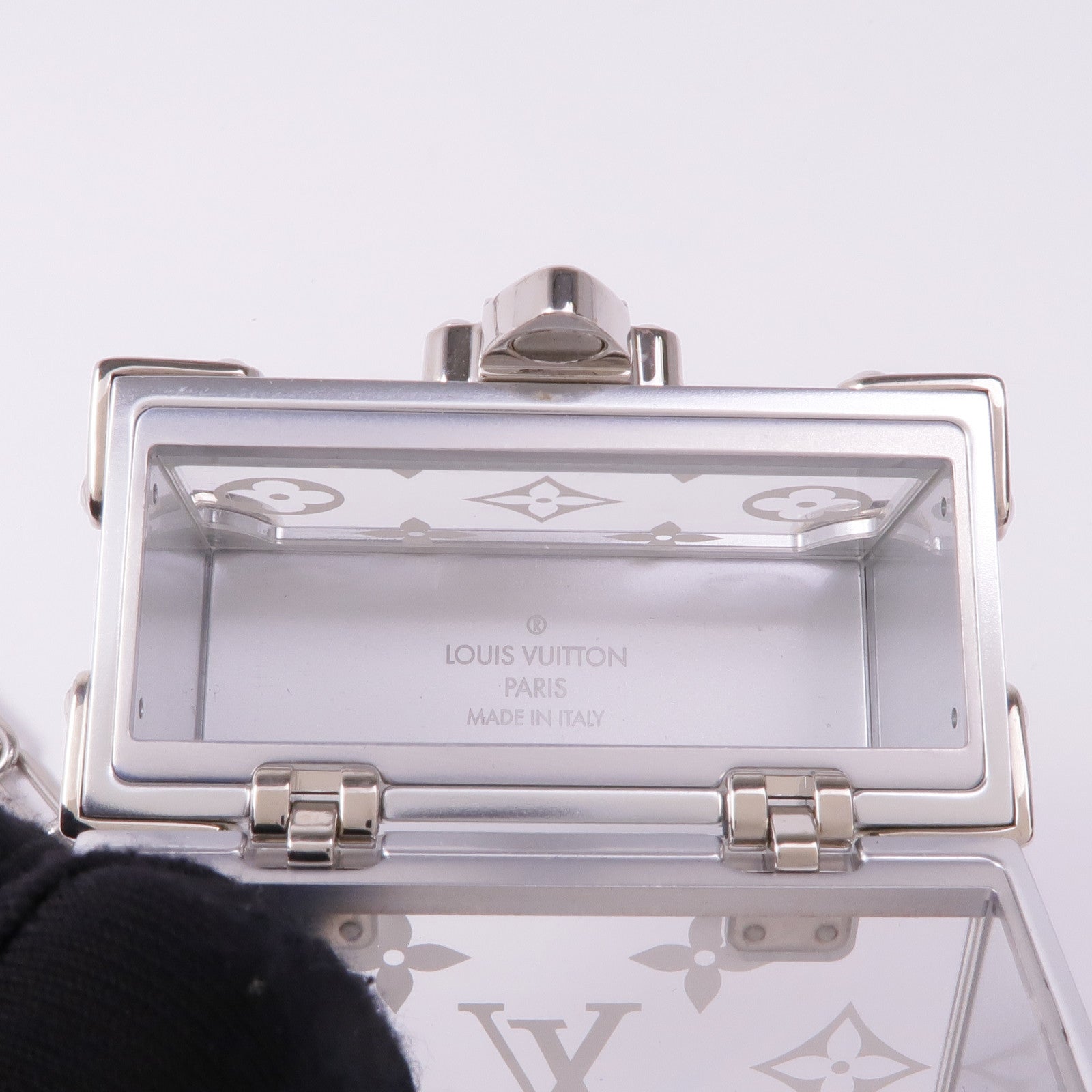 LOUIS VUITTON PVC Trunk Box Shoulder銀扣鏈帶肩背袋