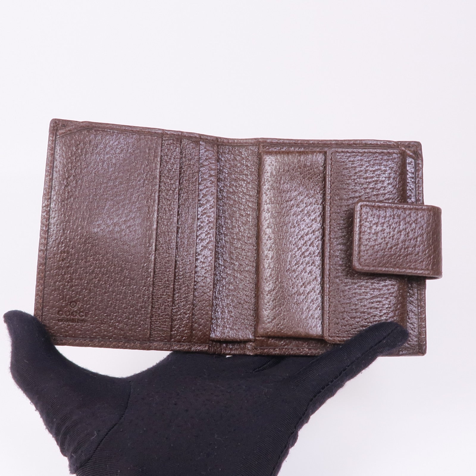 GUCCI 帆布Wallet銀扣錢包