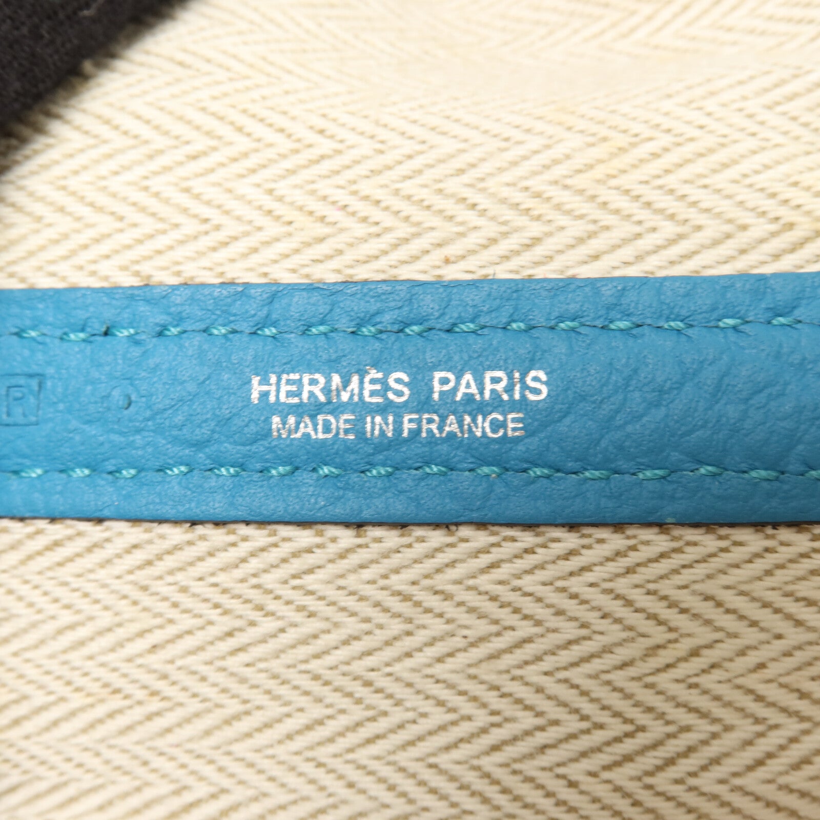 HERMES Negonda皮革Garden Party PM手挽袋Turquoise