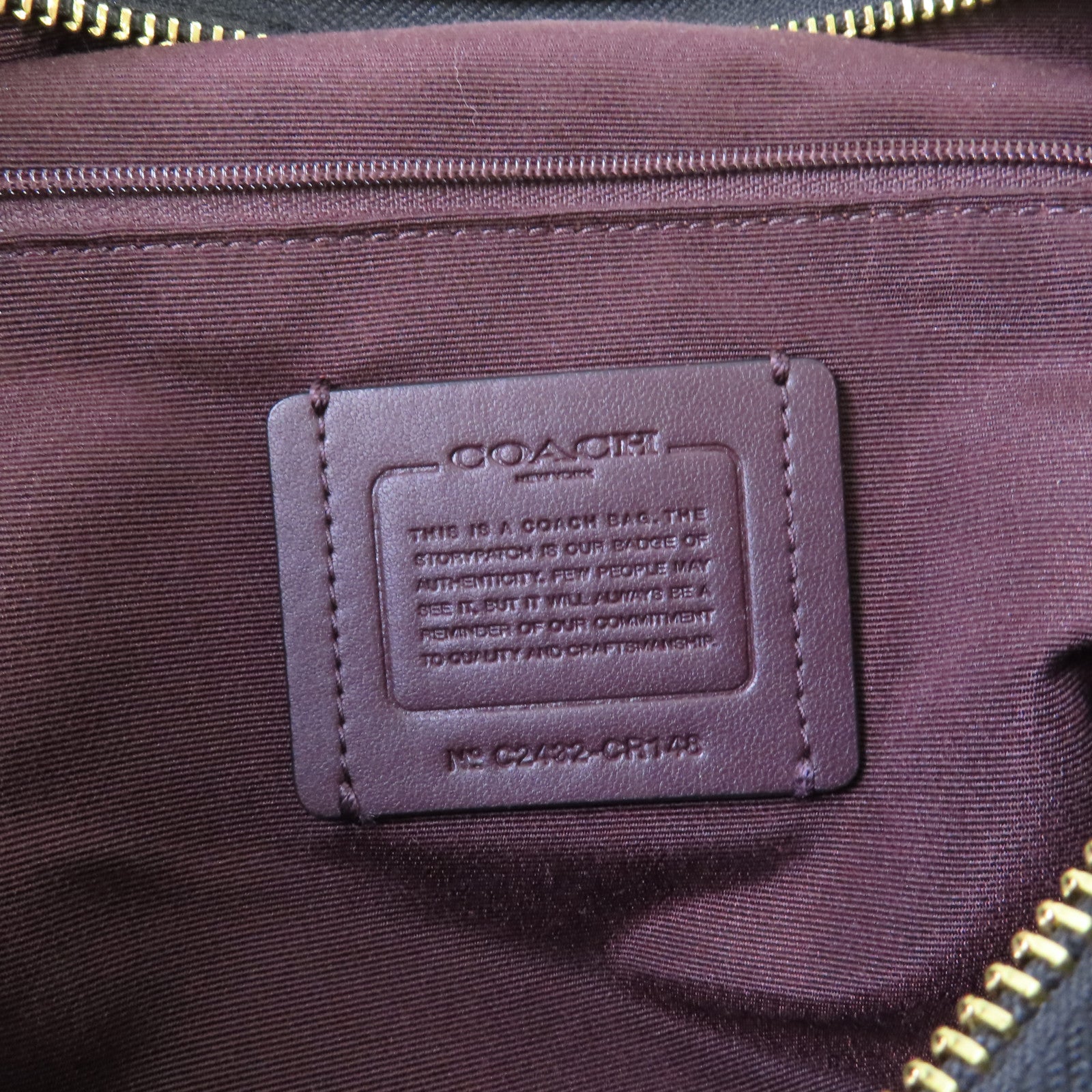 COACH 牛皮皮革2Way Shoulder Bag金扣手挽肩背兩用袋黑色