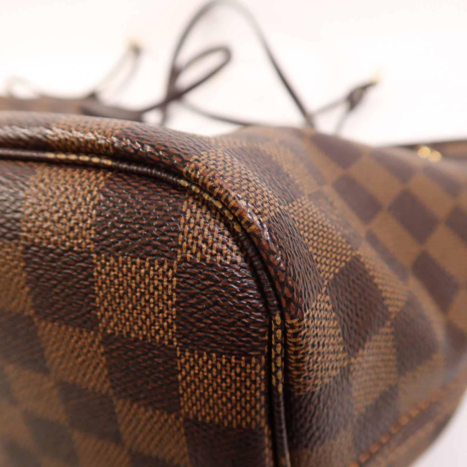 LOUIS VUITTON 【激減優惠】Damier Neverfull MM金扣手挽袋/肩背袋棕色