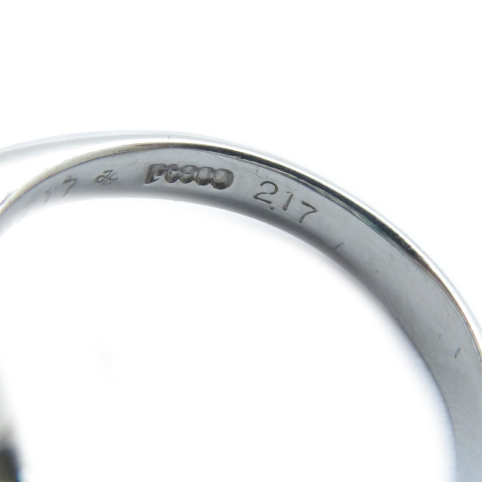 JEWELRY 【激減優惠】PT900鉑金Emerald Diamond Ring 2.17ct綠寶石/0.22ct鑽石戒指US#5.25