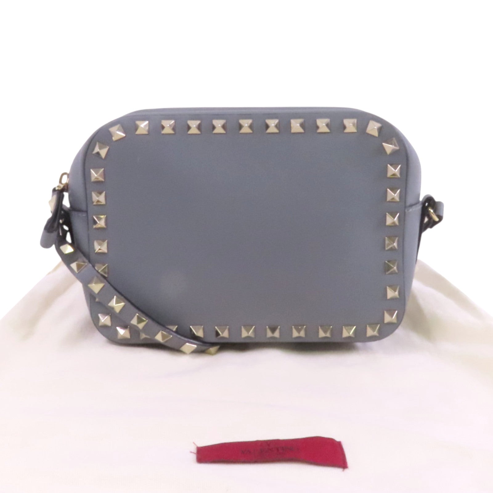 Valentino 牛皮皮革RockStuds金扣肩背袋