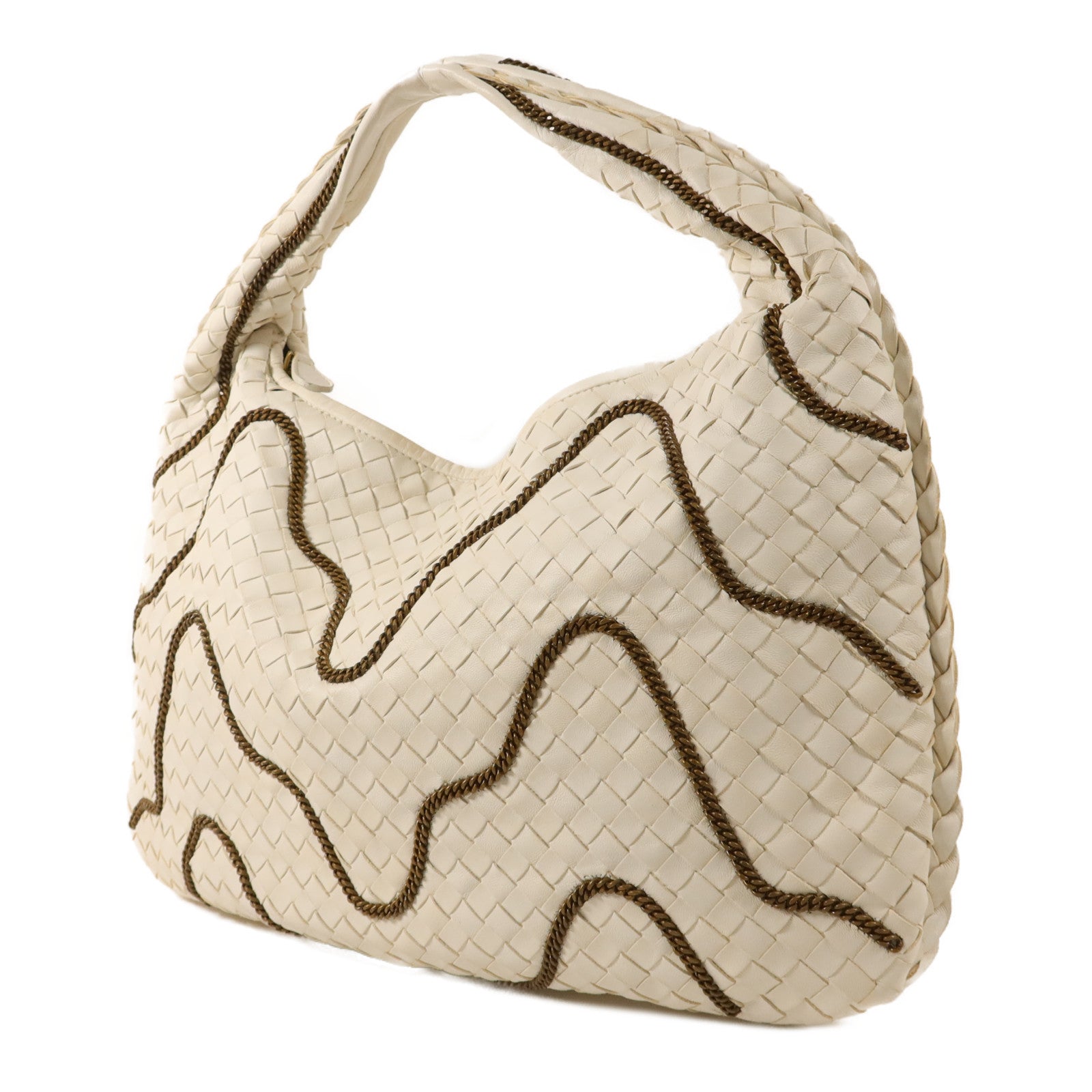 BOTTEGA VENETA 羊皮皮革Hobo Bag金扣肩背袋