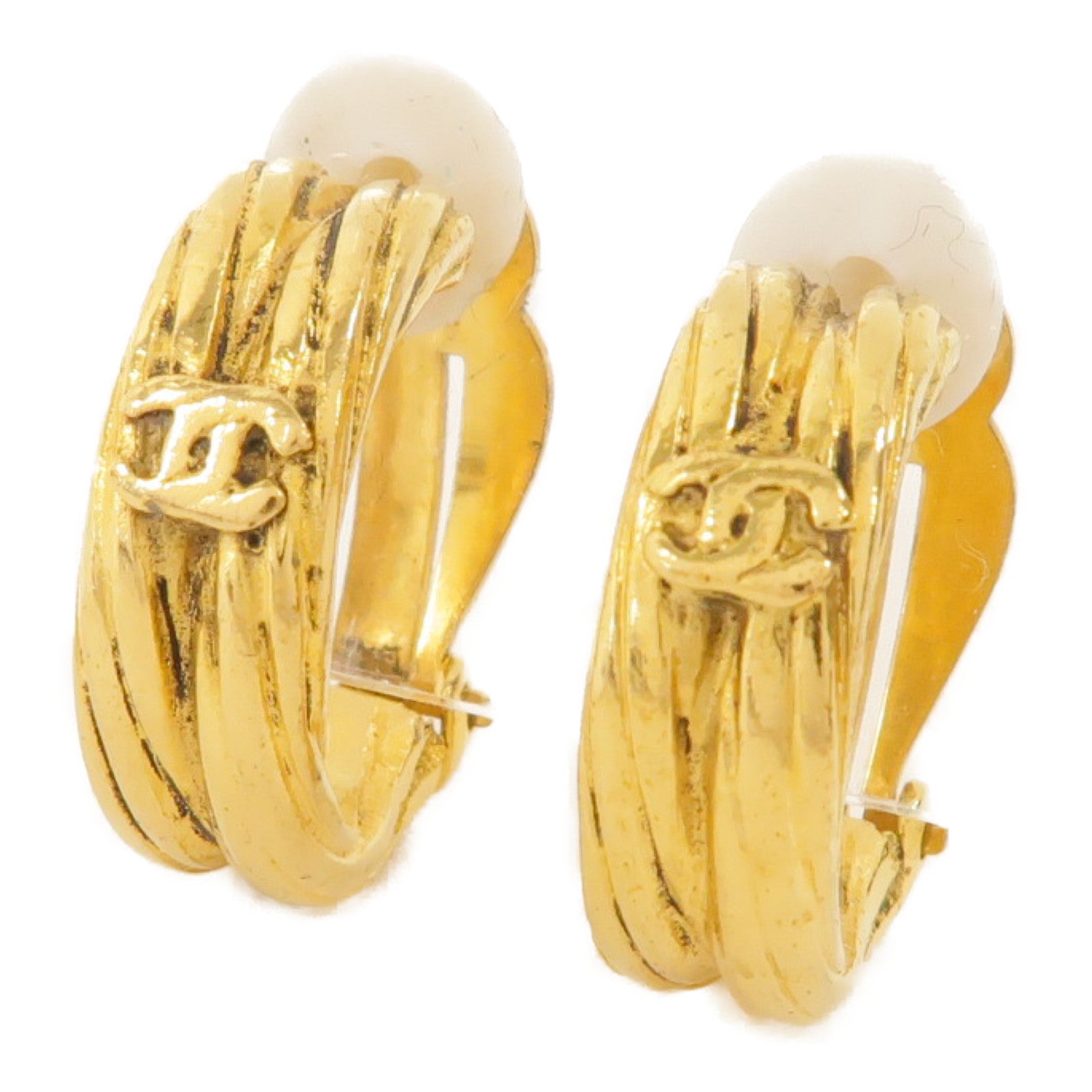 CHANEL 金屬Earrings耳環金色