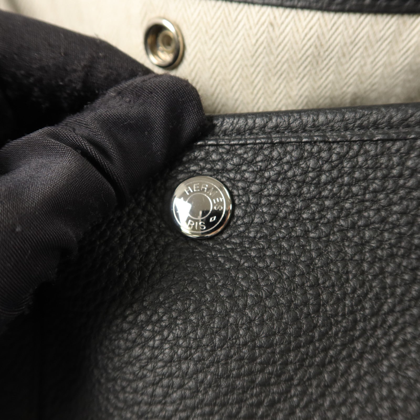 HERMES Negonda皮革Garden Party PM手挽袋Noir