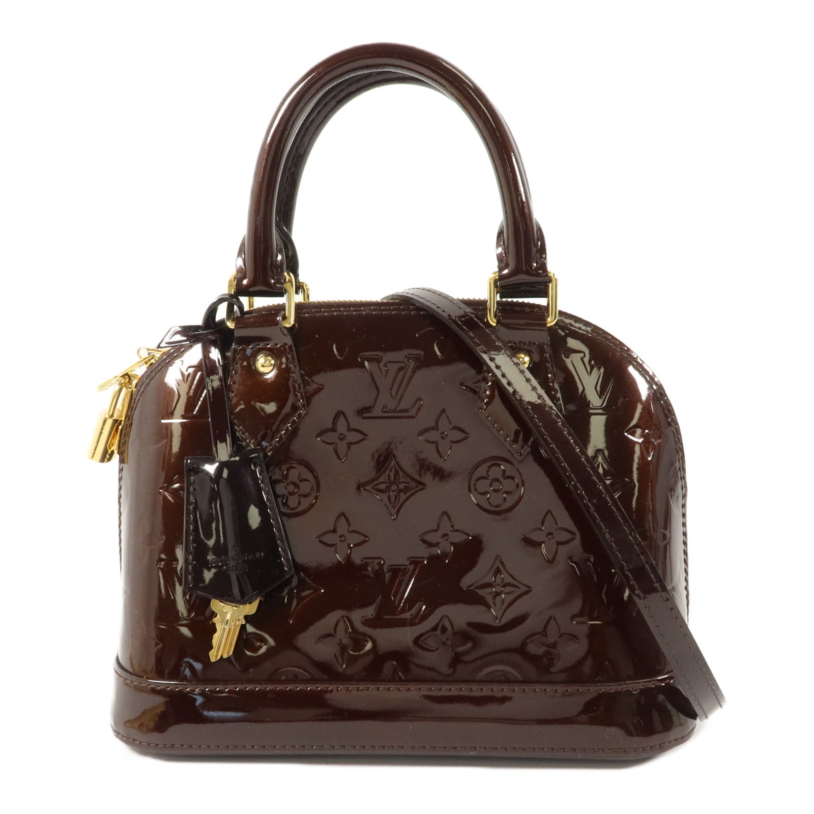 LOUIS VUITTON Vernis Alma BB金扣手挽肩背兩用袋
