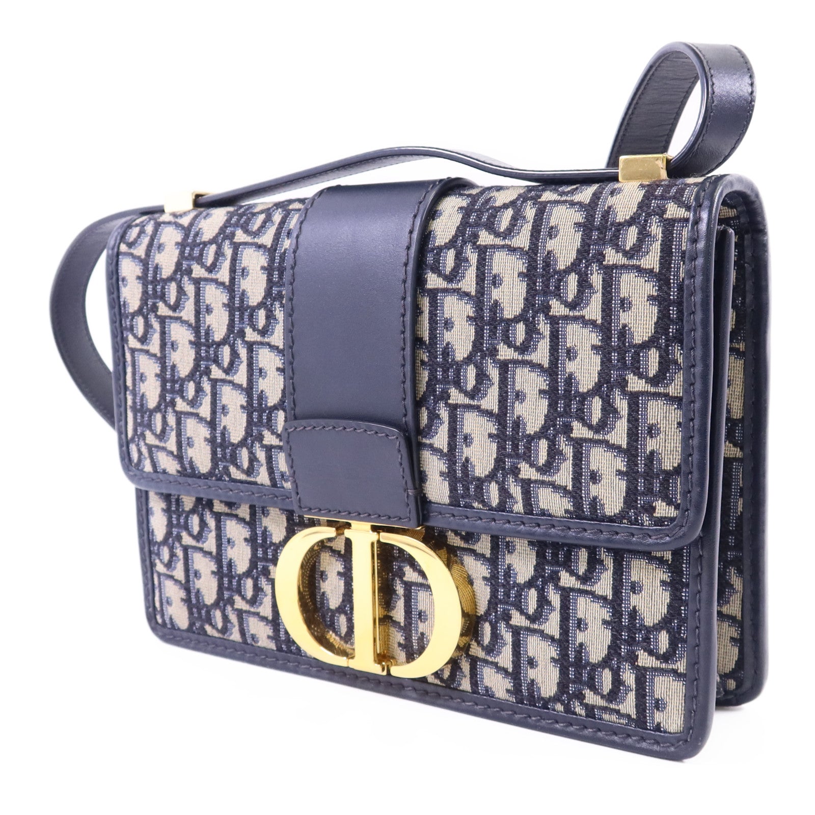 Dior 帆布Montaigne 30 Shoulder Bag金扣肩背袋