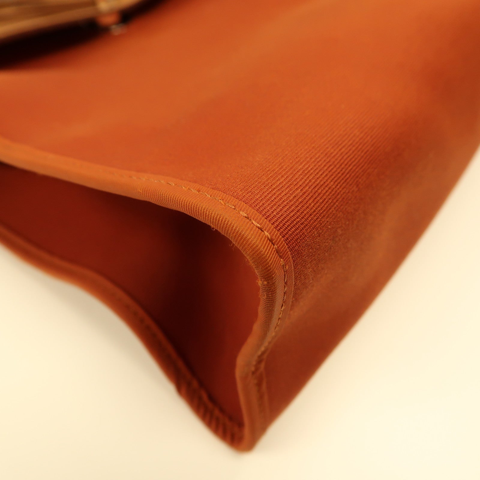 HERMES 帆布Herbag PM銀扣手挽肩背兩用袋古銅色