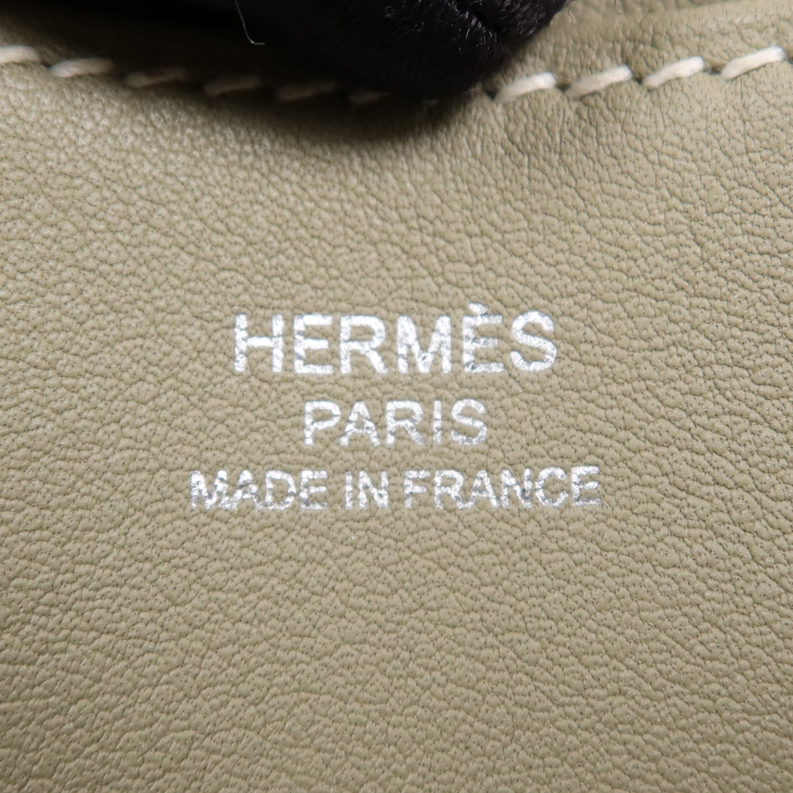 HERMES Swift皮革Mini Halzan銀扣手挽肩背兩用袋Sauge