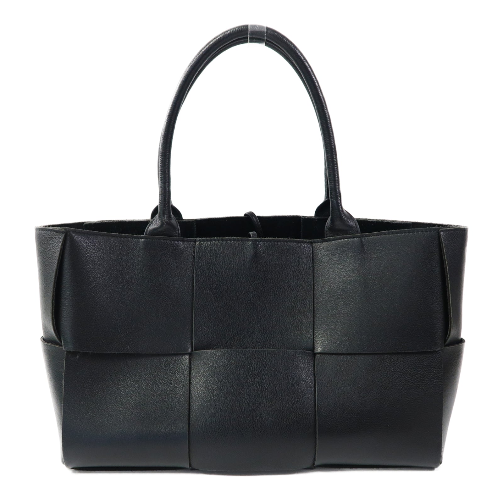 BOTTEGA VENETA 牛皮皮革Arco Tote Bag金扣手挽袋黑色