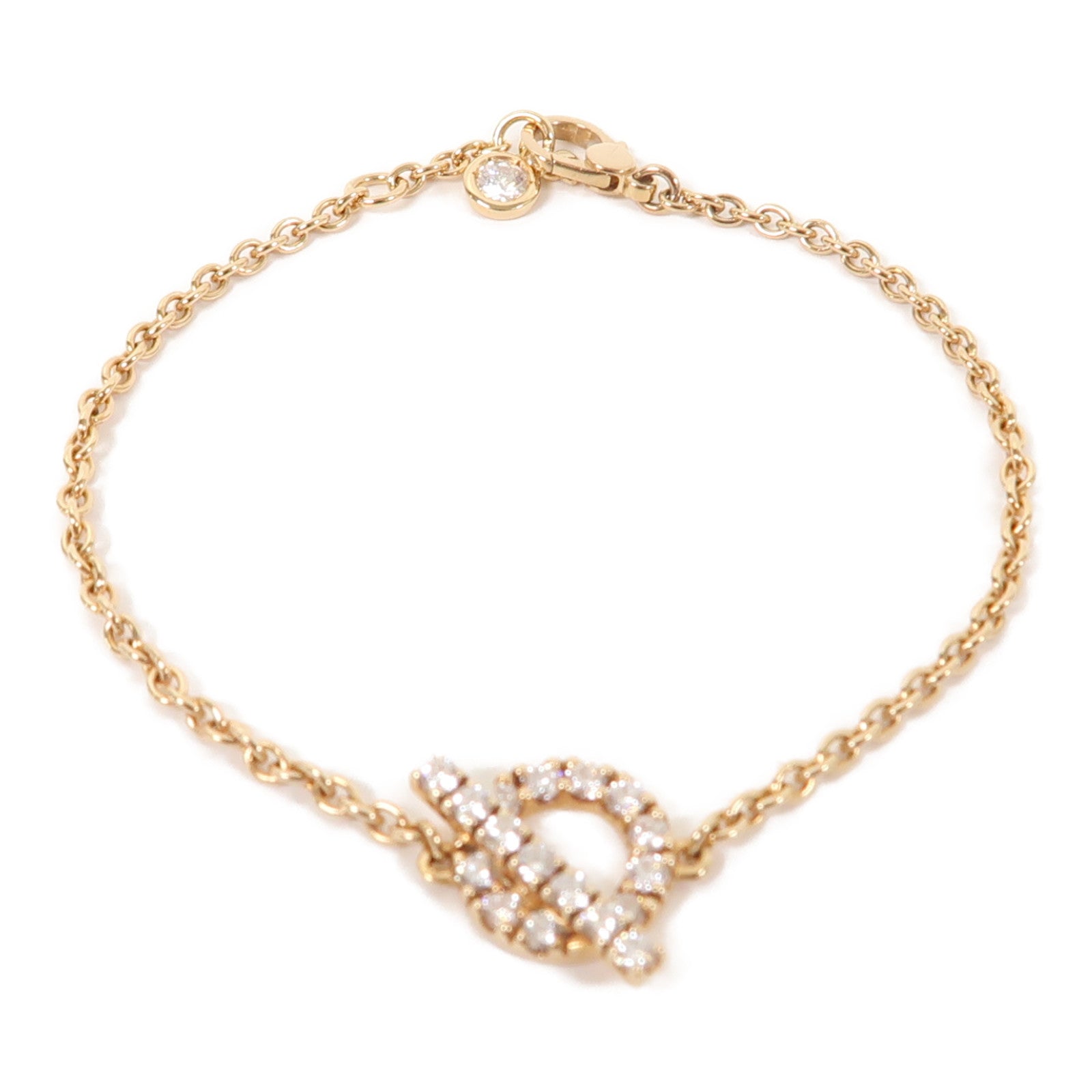 HERMES 18K玫瑰金Finess Bracelet手鏈#14.5cm