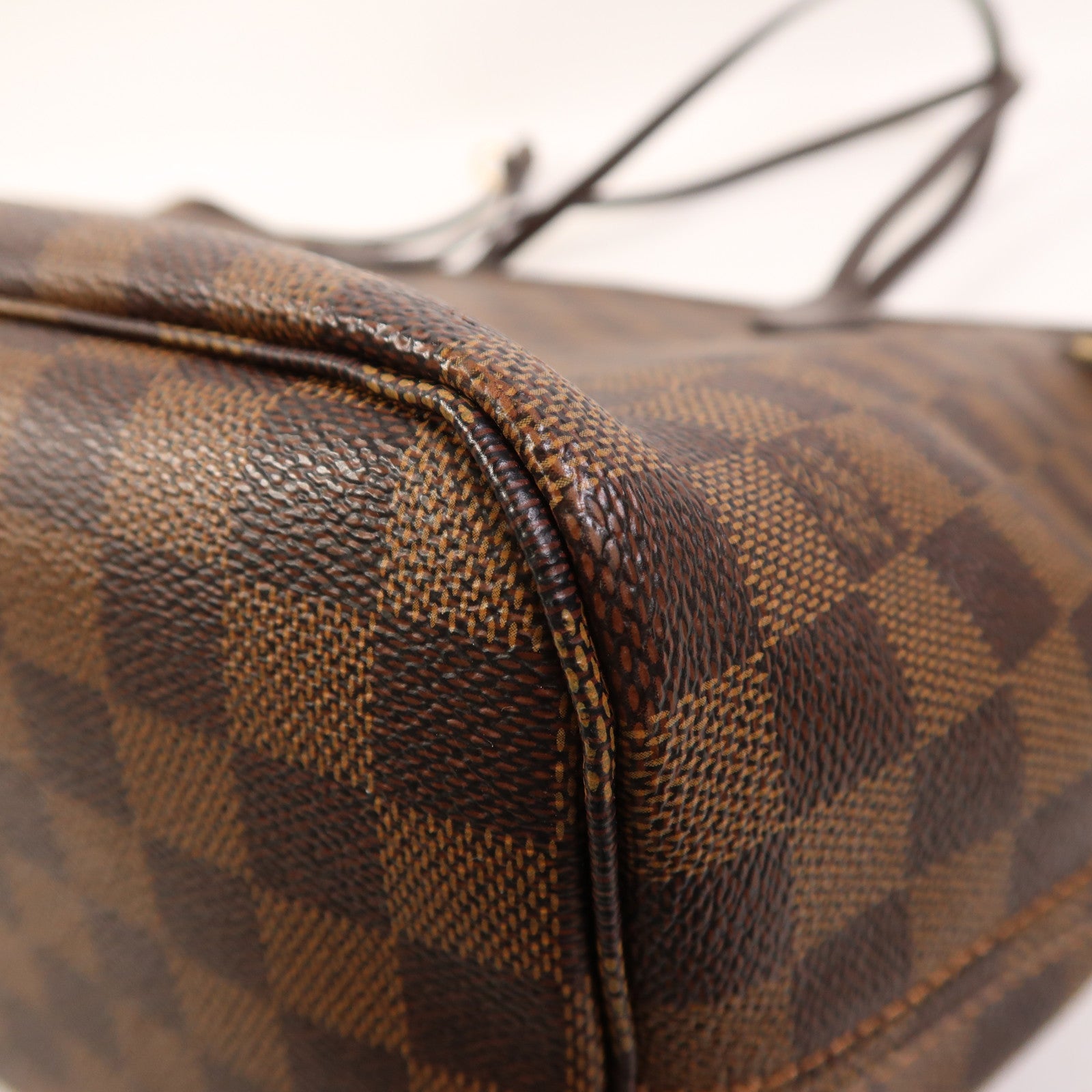 LOUIS VUITTON 【激減優惠】Damier Neverfull MM金扣手挽袋/肩背袋棕色