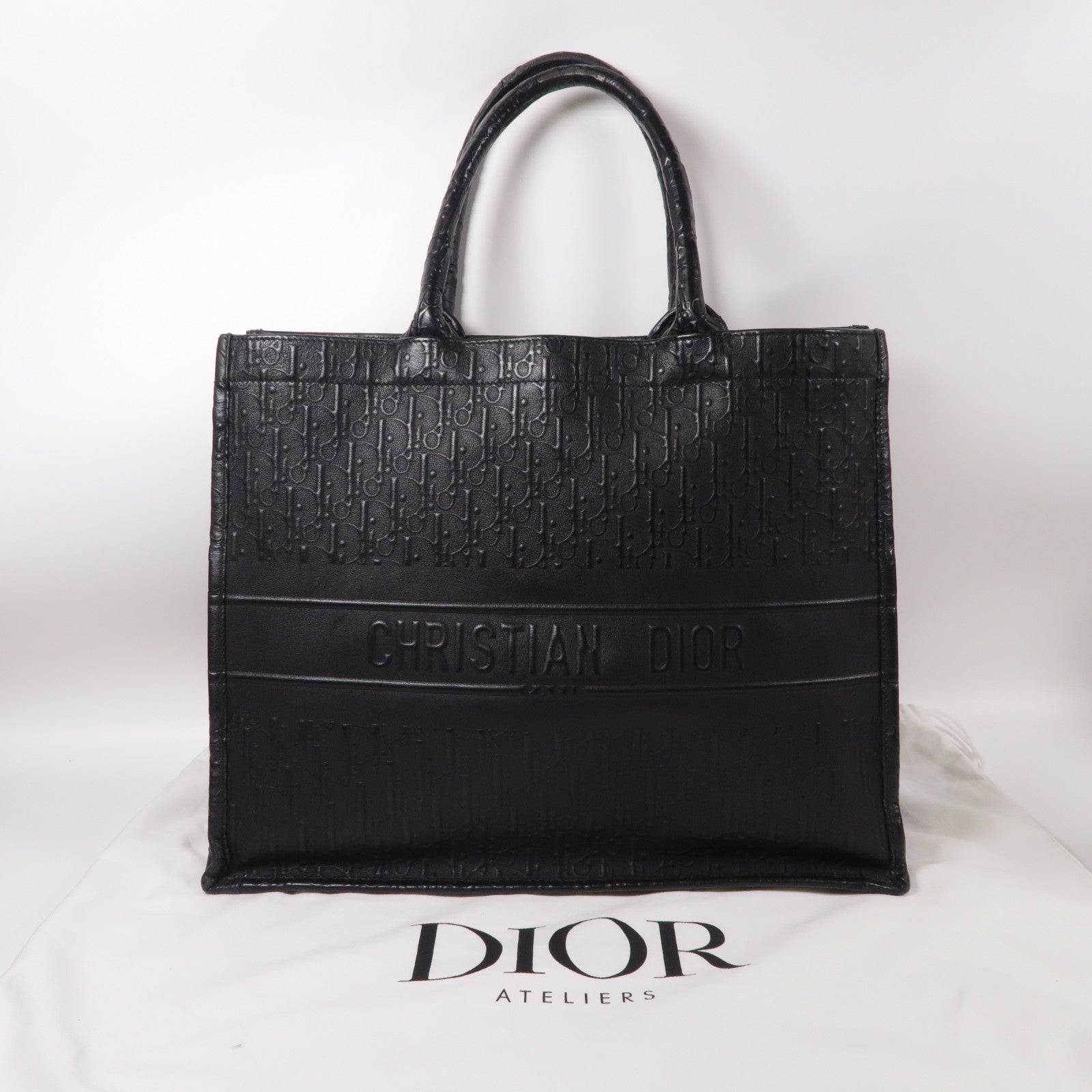 Dior 皮革Book Tote手挽袋黑色