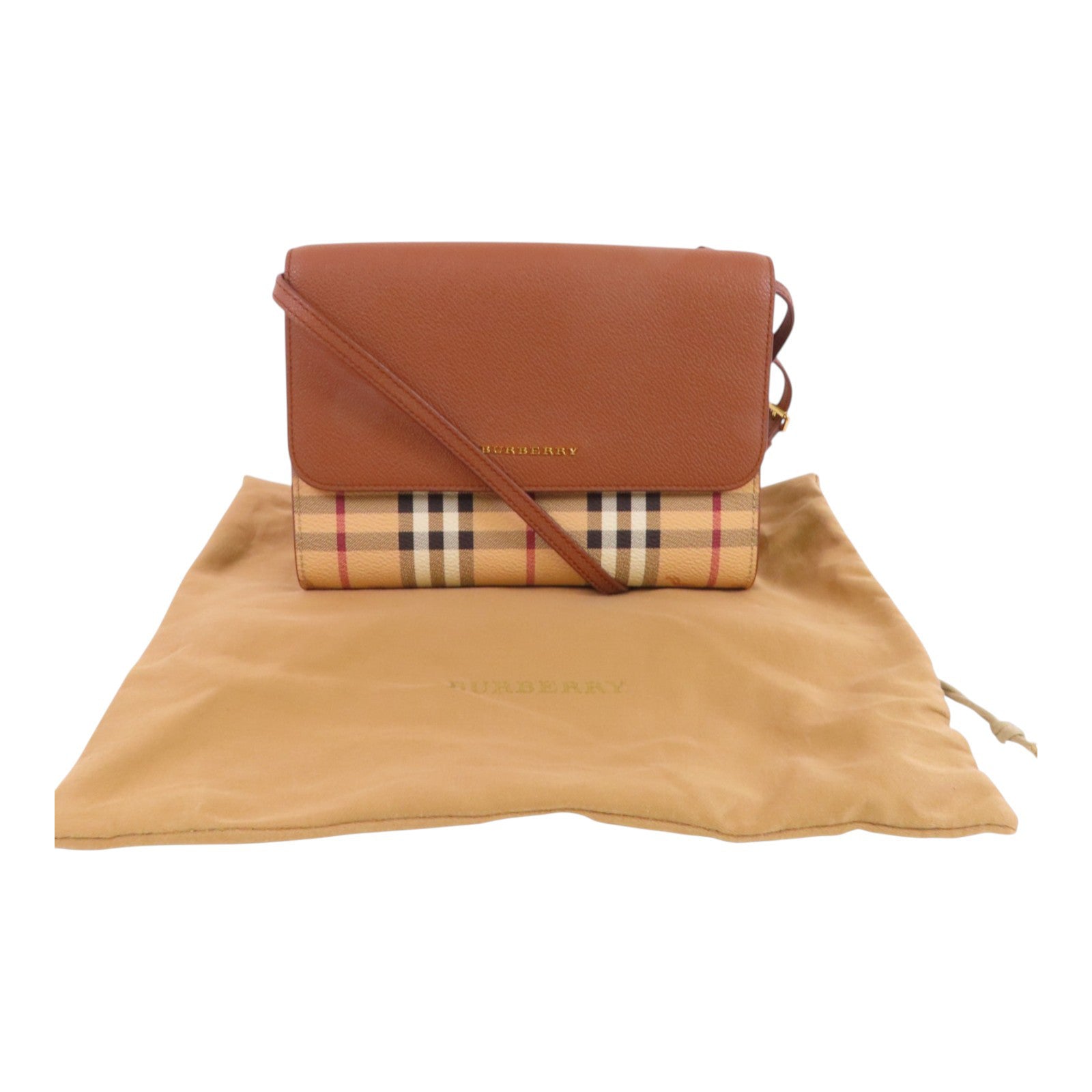 BURBERRY 牛皮皮革Shoulder Bag金扣肩背袋