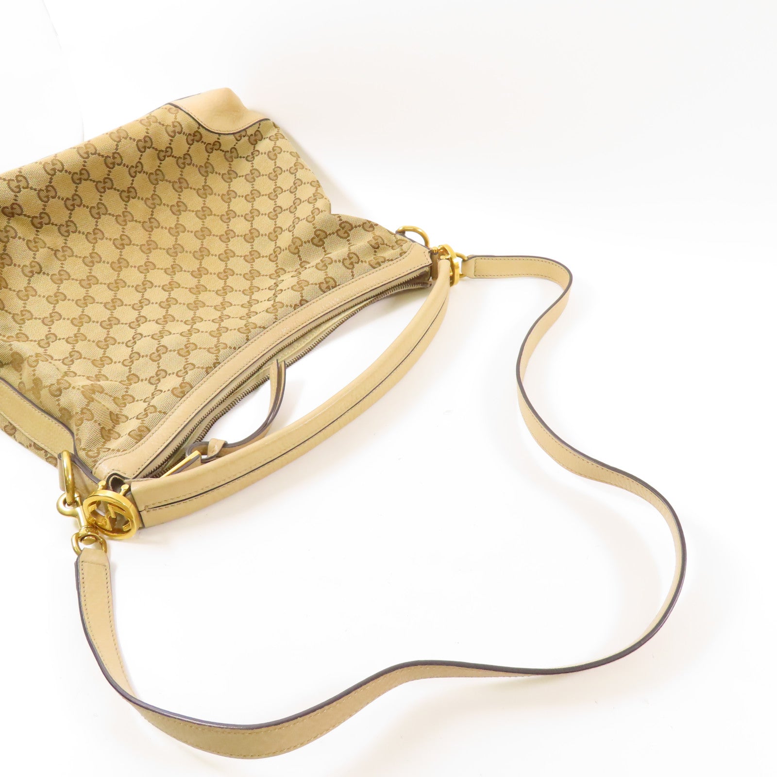 GUCCI 帆布2 Way Bag金扣肩背袋