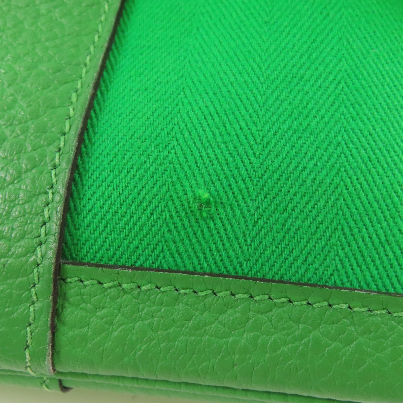 HERMES PHW Garden Party PM Tote Bag Canvas 1K Bambou