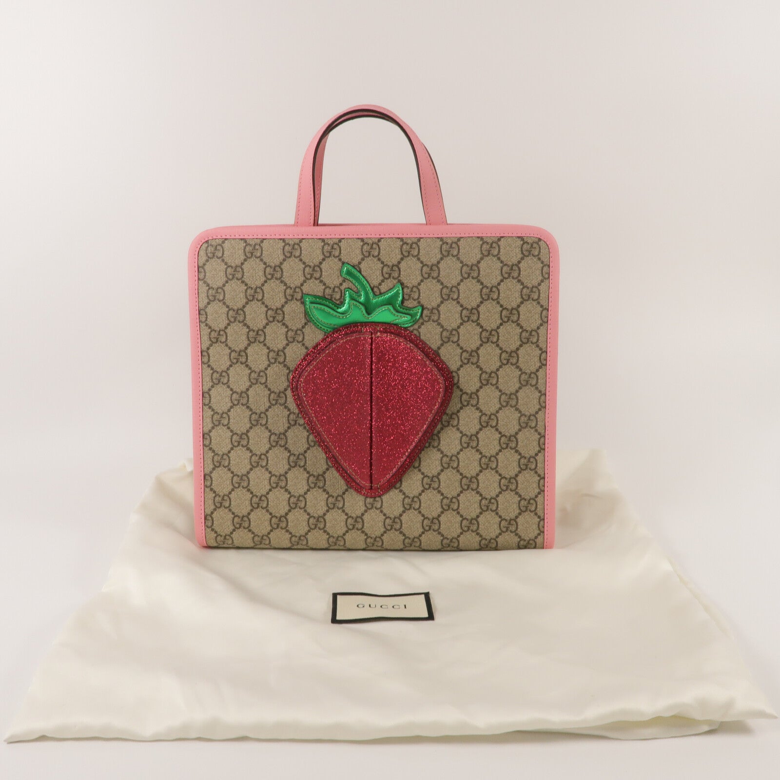 GUCCI 塗層帆布3D Strawberry Hand Bag手挽袋