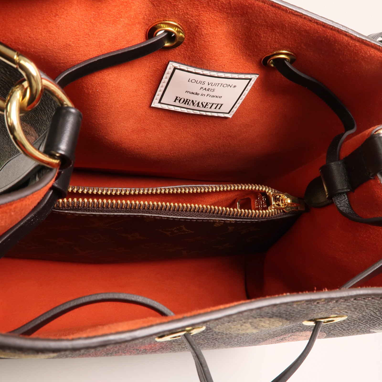 LOUIS VUITTON Monogram Cameo Fornasetti NeoNoe MM金扣肩背袋