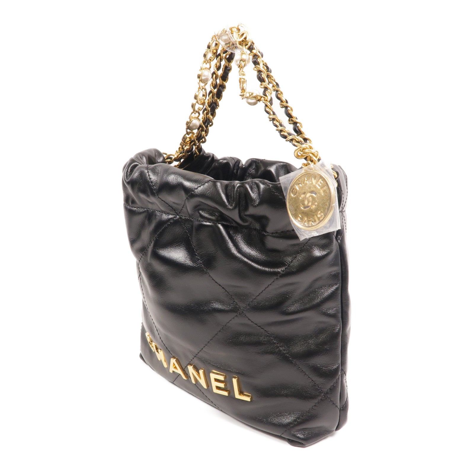 CHANEL 牛皮皮革Chanel 22 Mini鏈帶肩背袋