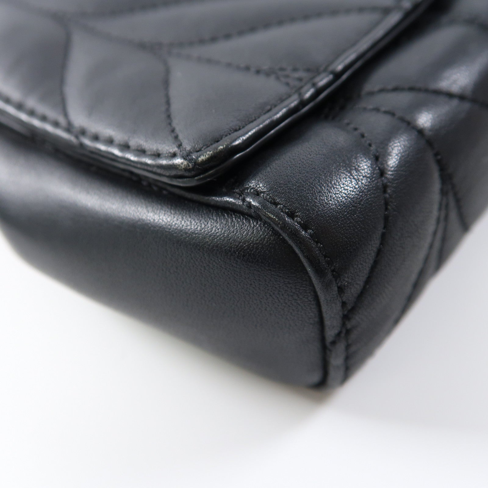 Kate Spade 牛皮皮革Briar Lane Quilted Mini Emelyn金扣鏈帶肩背袋黑色