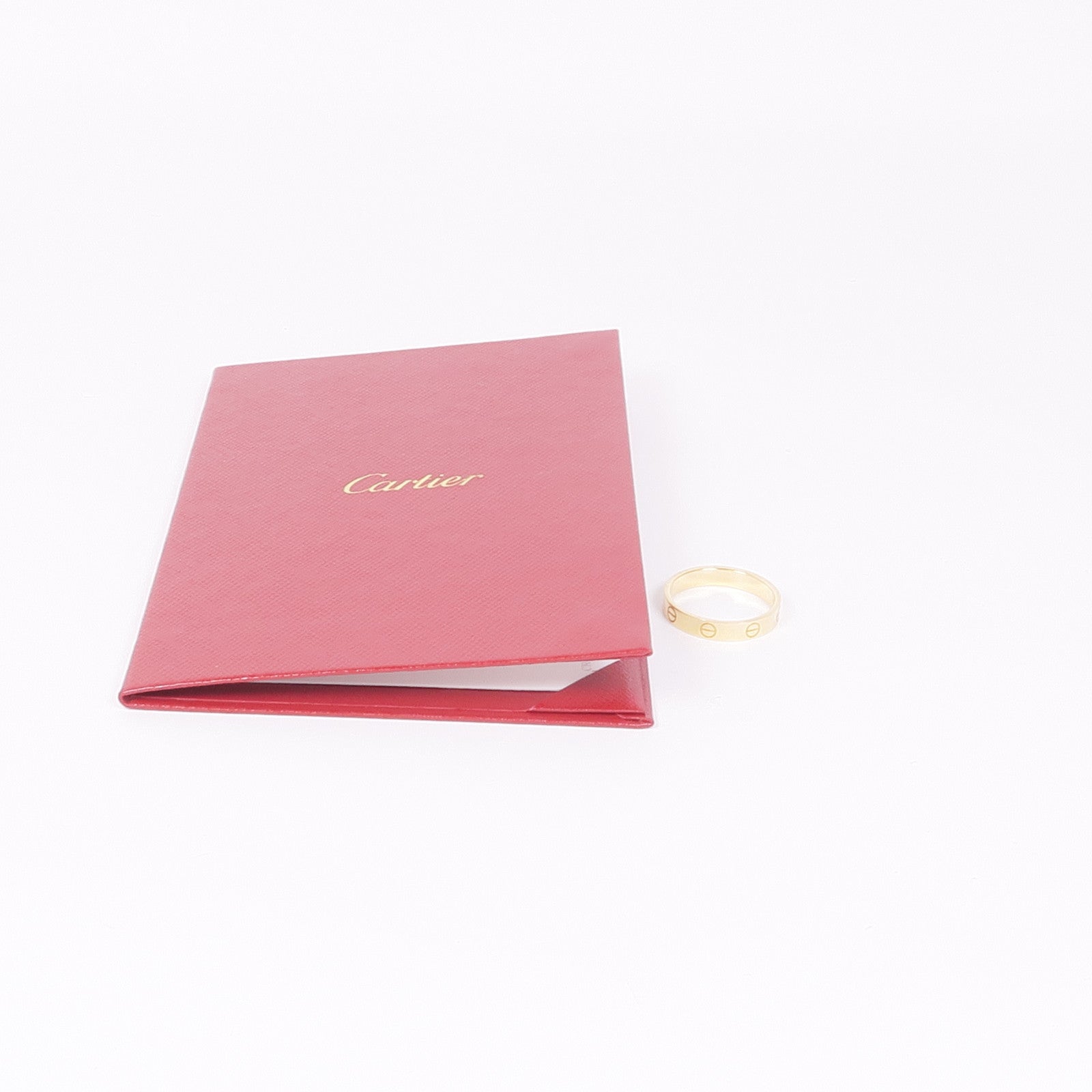 CARTIER 18K黃金Mini Love Ring戒指Cartier#56/US#7.5