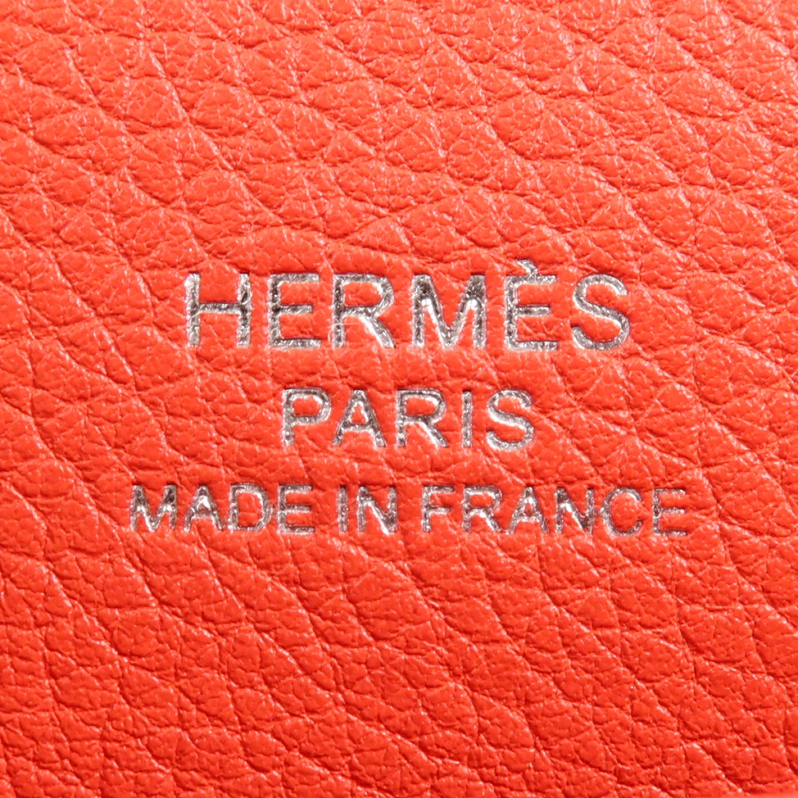 HERMES Evercolor皮革Mini Roulis銀扣肩背袋Rouge Tomate