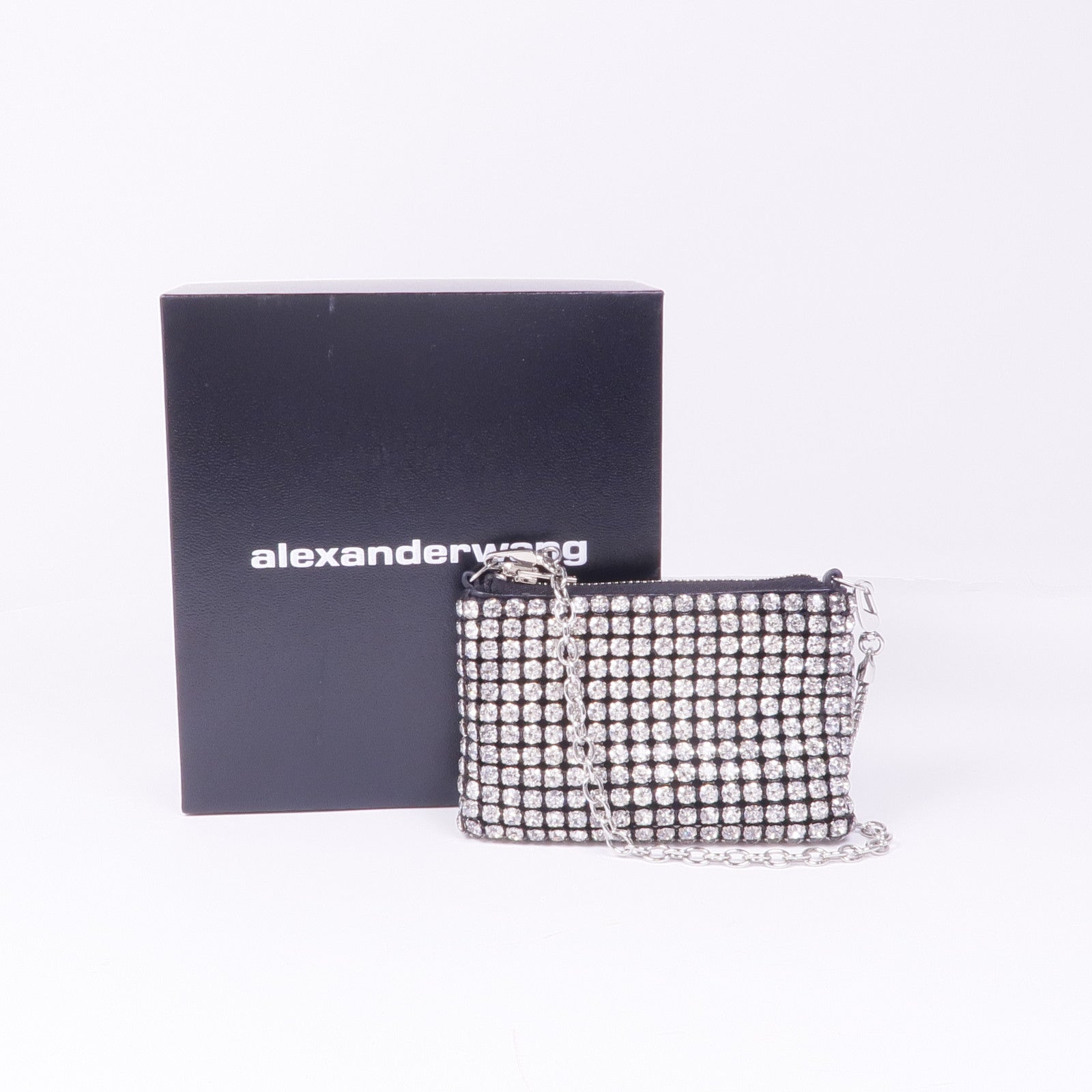 Alexander Wang 水晶鑽Crystal Rhinestone Pouch鏈帶肩背袋