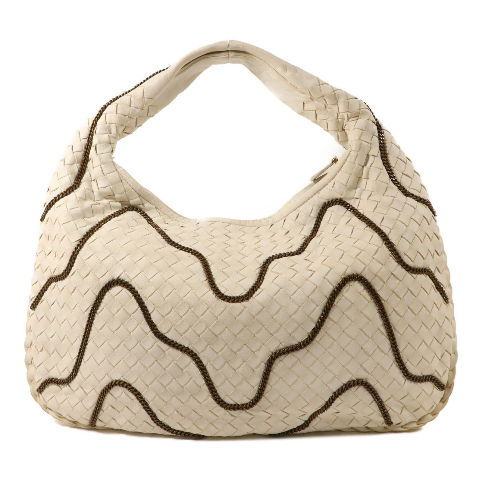 BOTTEGA VENETA 羊皮皮革Hobo Bag金扣肩背袋