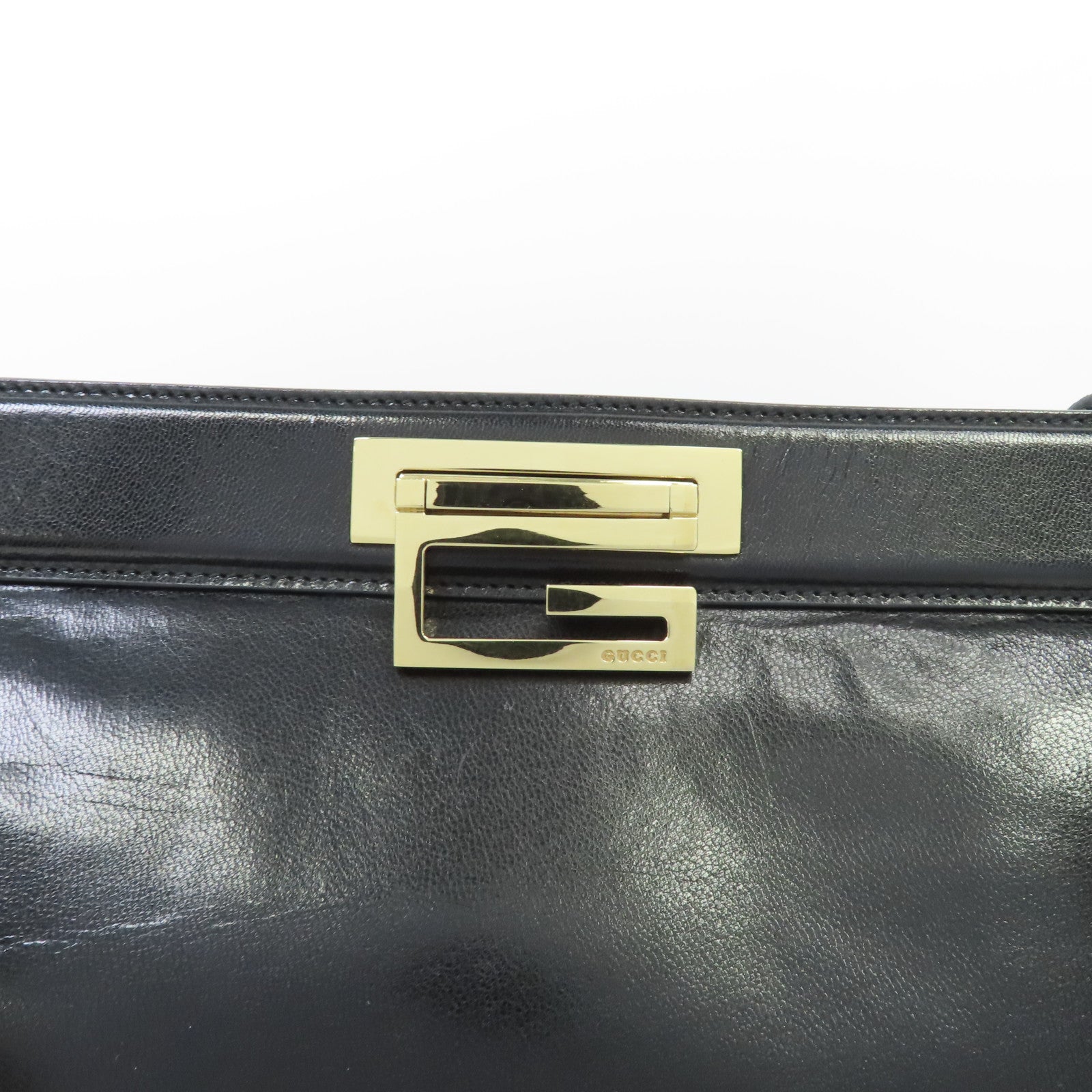 GUCCI 牛皮皮革Shoulder Bag金扣肩背袋黑色