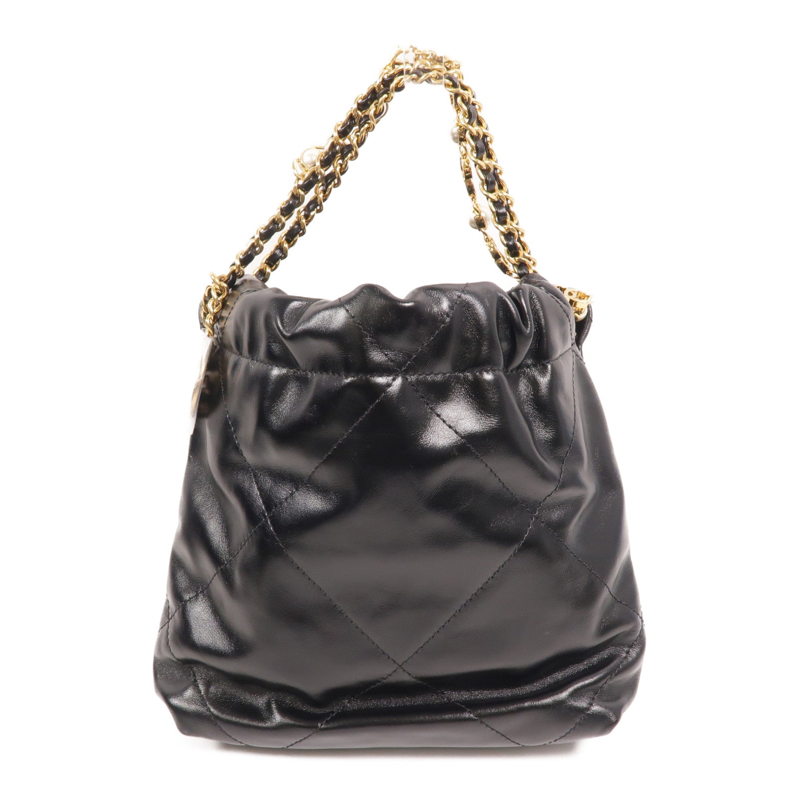 CHANEL 牛皮皮革Chanel 22 Mini鏈帶肩背袋