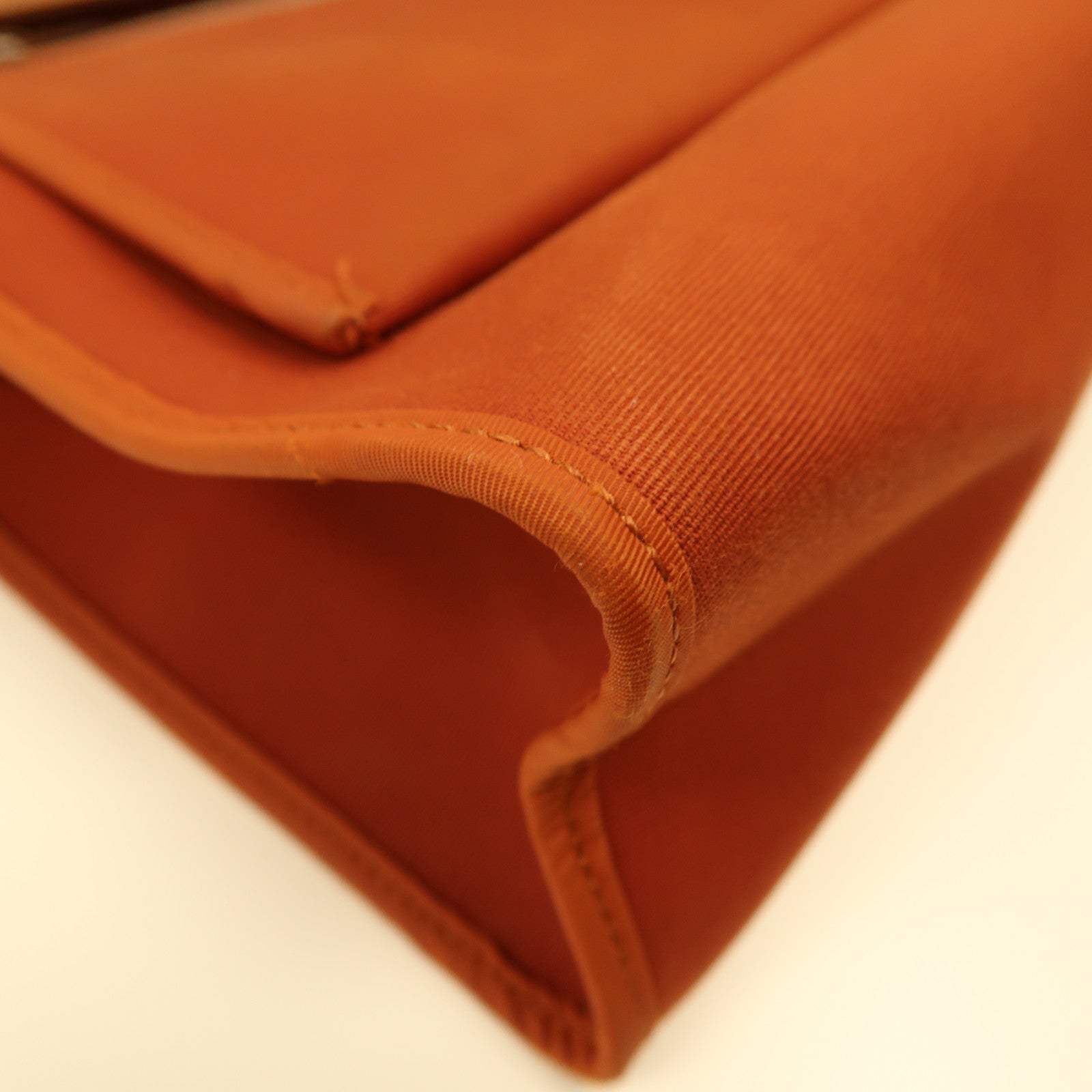 HERMES 帆布Herbag PM銀扣手挽肩背兩用袋古銅色