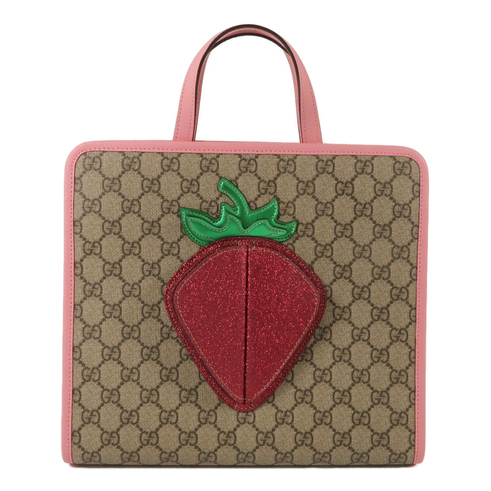 GUCCI 塗層帆布3D Strawberry Hand Bag手挽袋