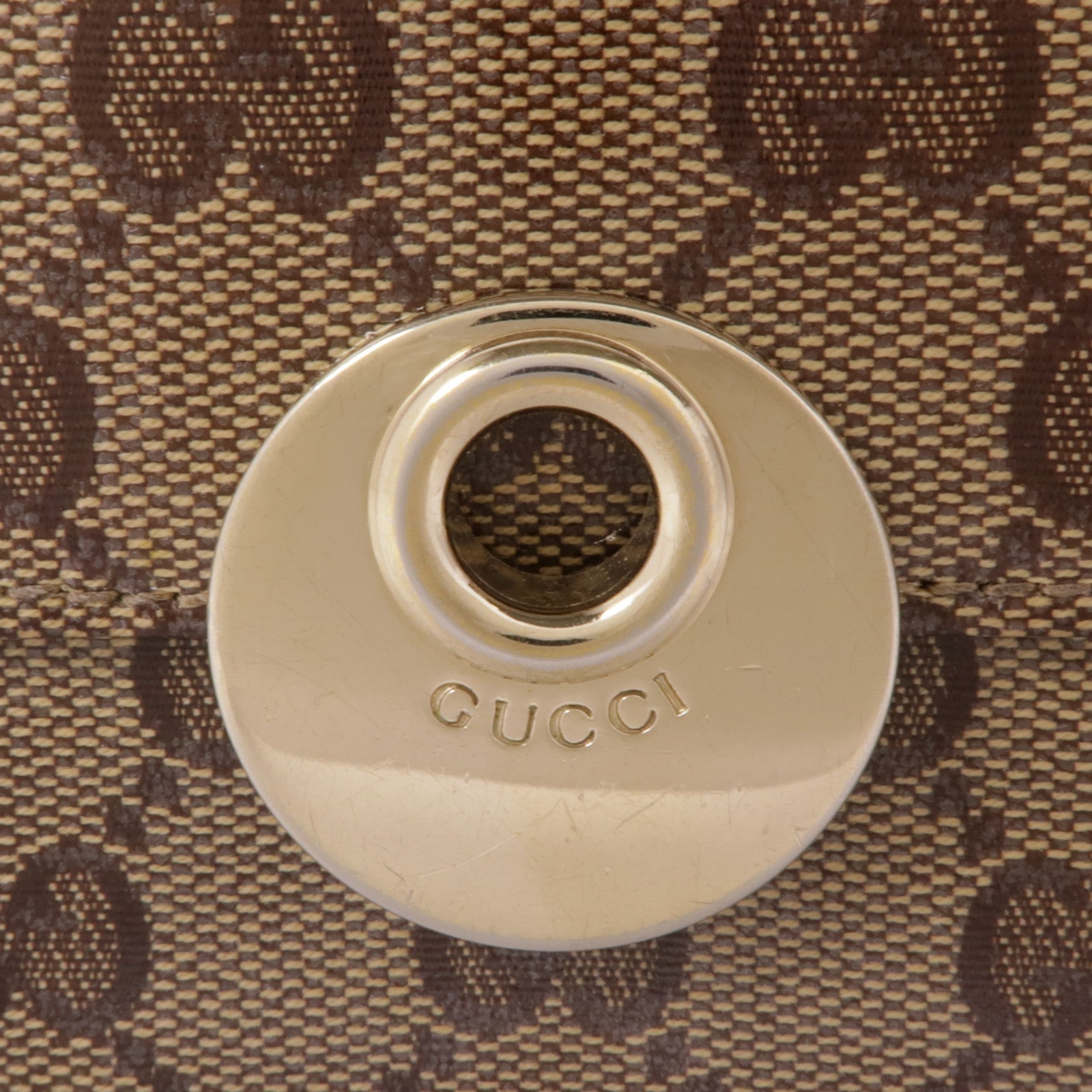 GUCCI 塗層帆布Long Wallet金扣長錢包