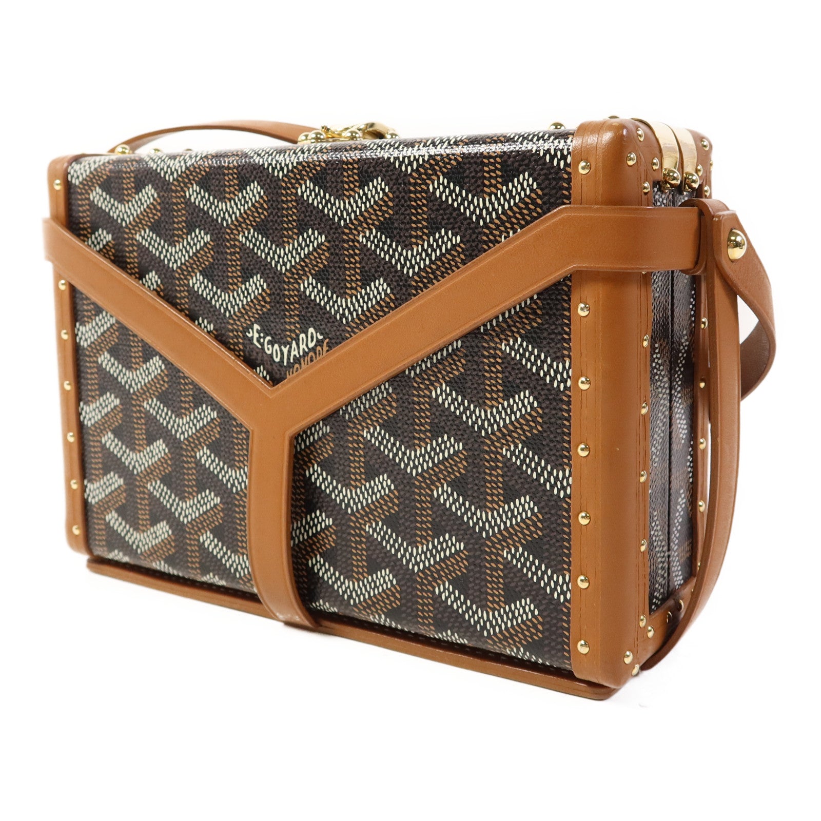 GOYARD 塗層帆布Minaudiere Trunk金扣肩背袋