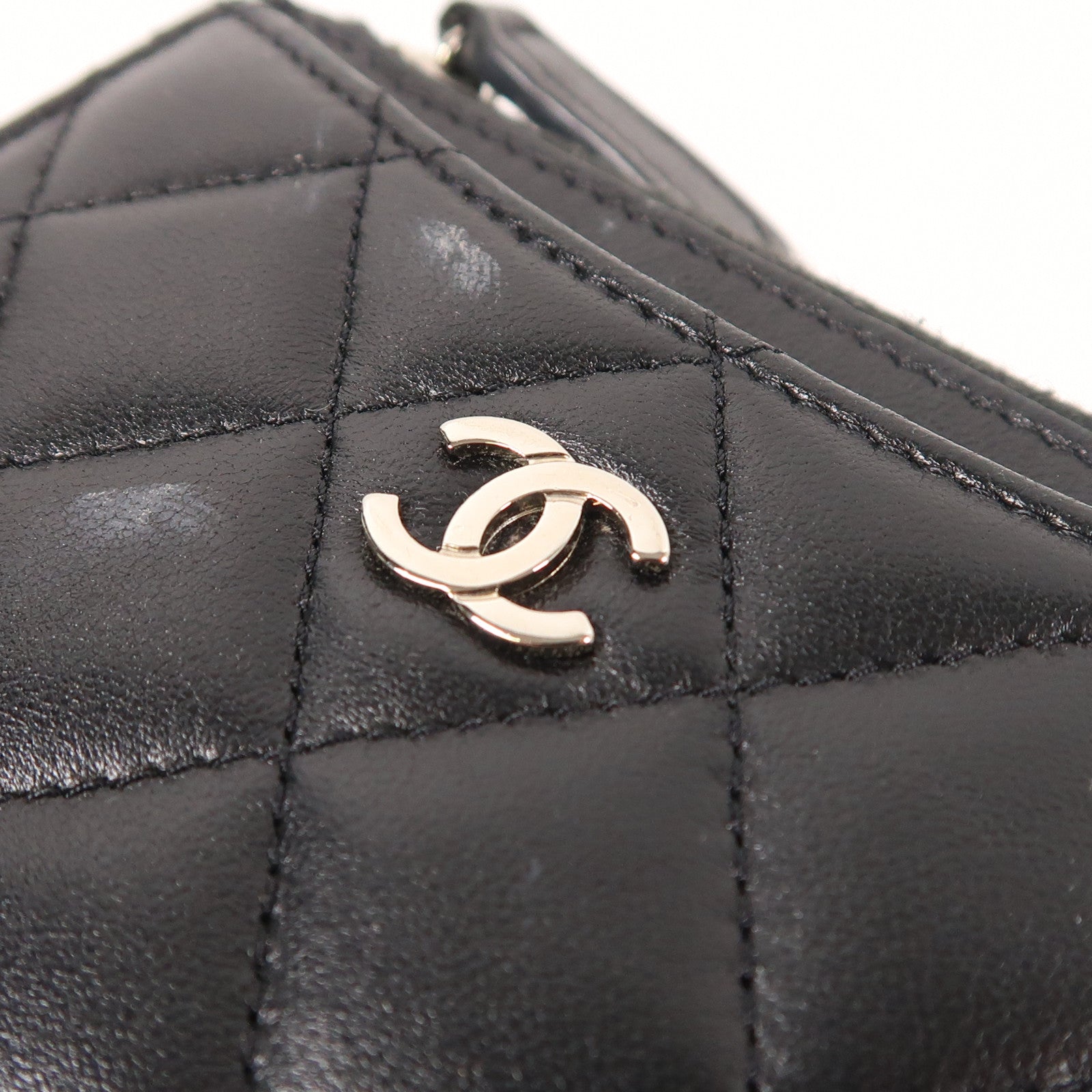 CHANEL 羊皮皮革Card Case銀扣卡片套