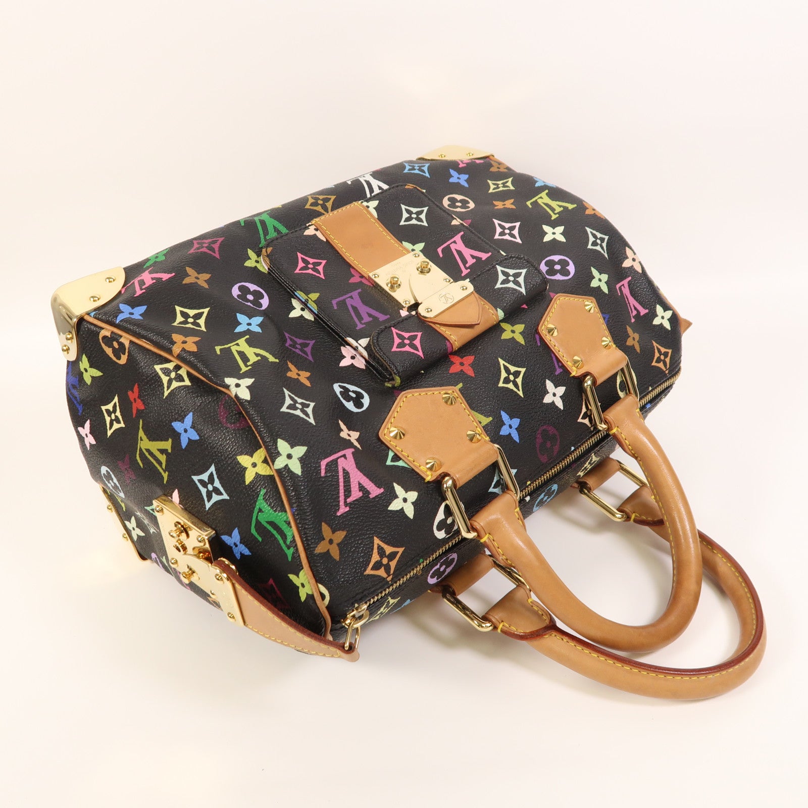 LOUIS VUITTON Monogram Multicolore Speedy 30金扣手挽袋