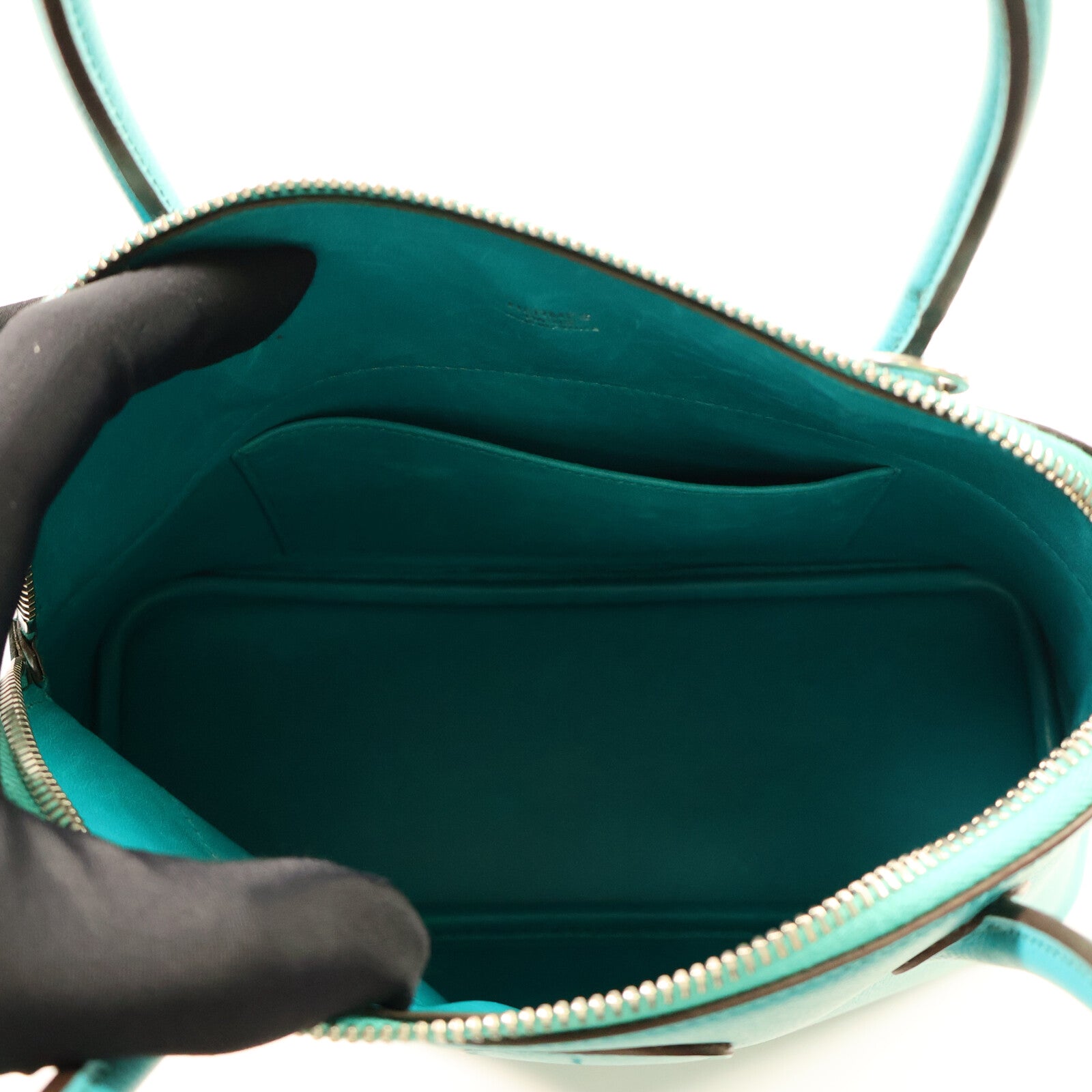 HERMES Epsom皮革Bolide 27手挽肩背兩用袋Bleu Paon