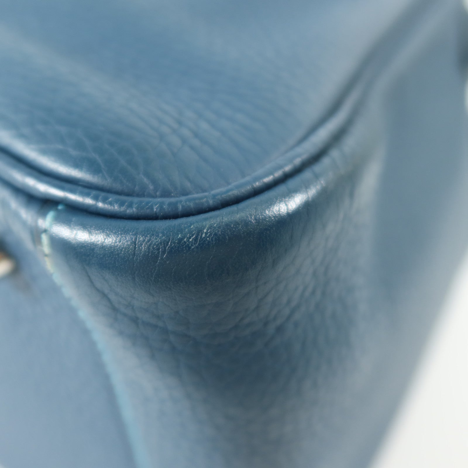 HERMES Clemence皮革Lindy 30銀扣手挽肩背兩用袋Turquoise/Colvert