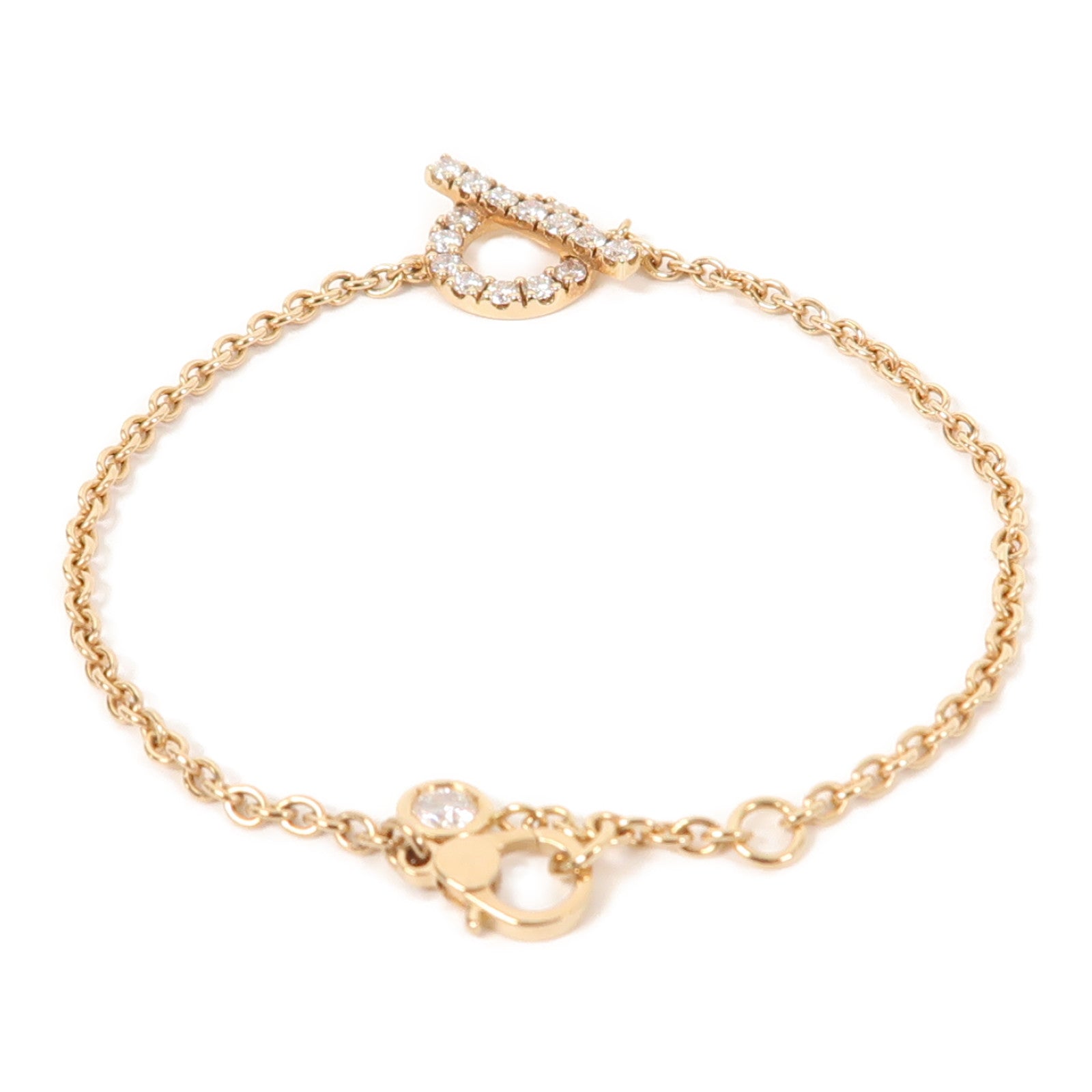 HERMES 18K玫瑰金Finess Bracelet手鏈#14.5cm
